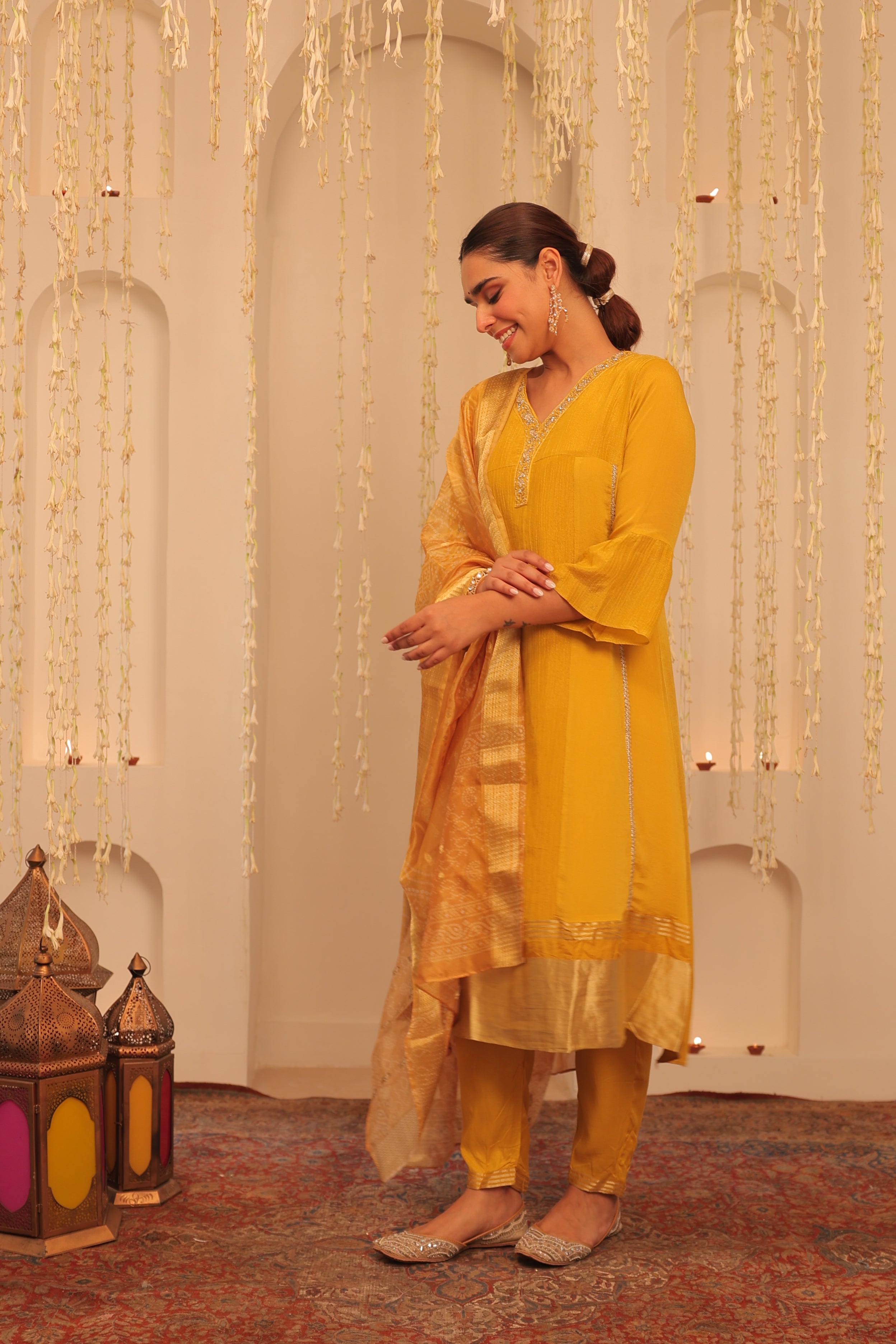 Alaya Mehfil Sunflower  Kurta Set