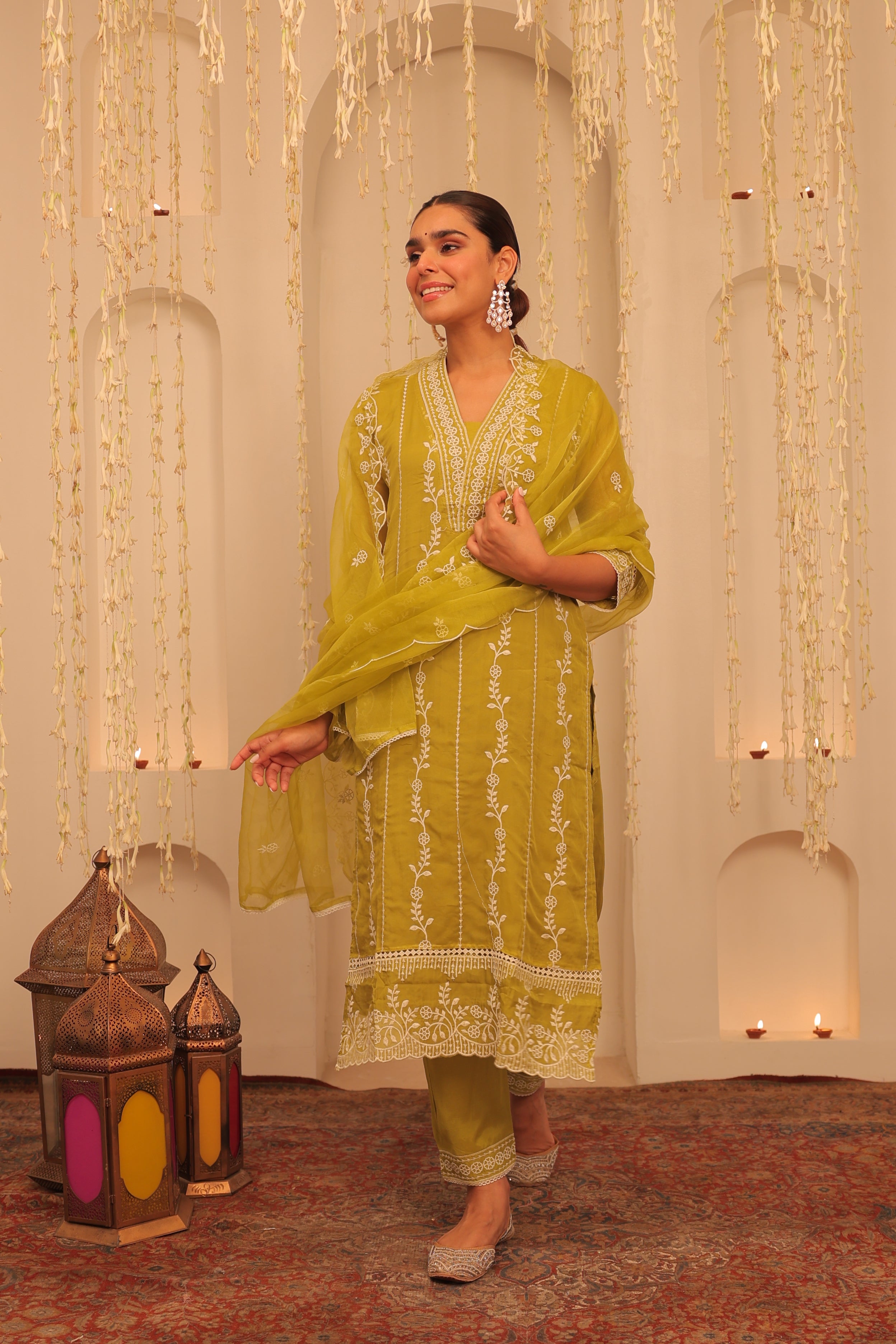 Alaya Mehfil Key Lime Kurta Set