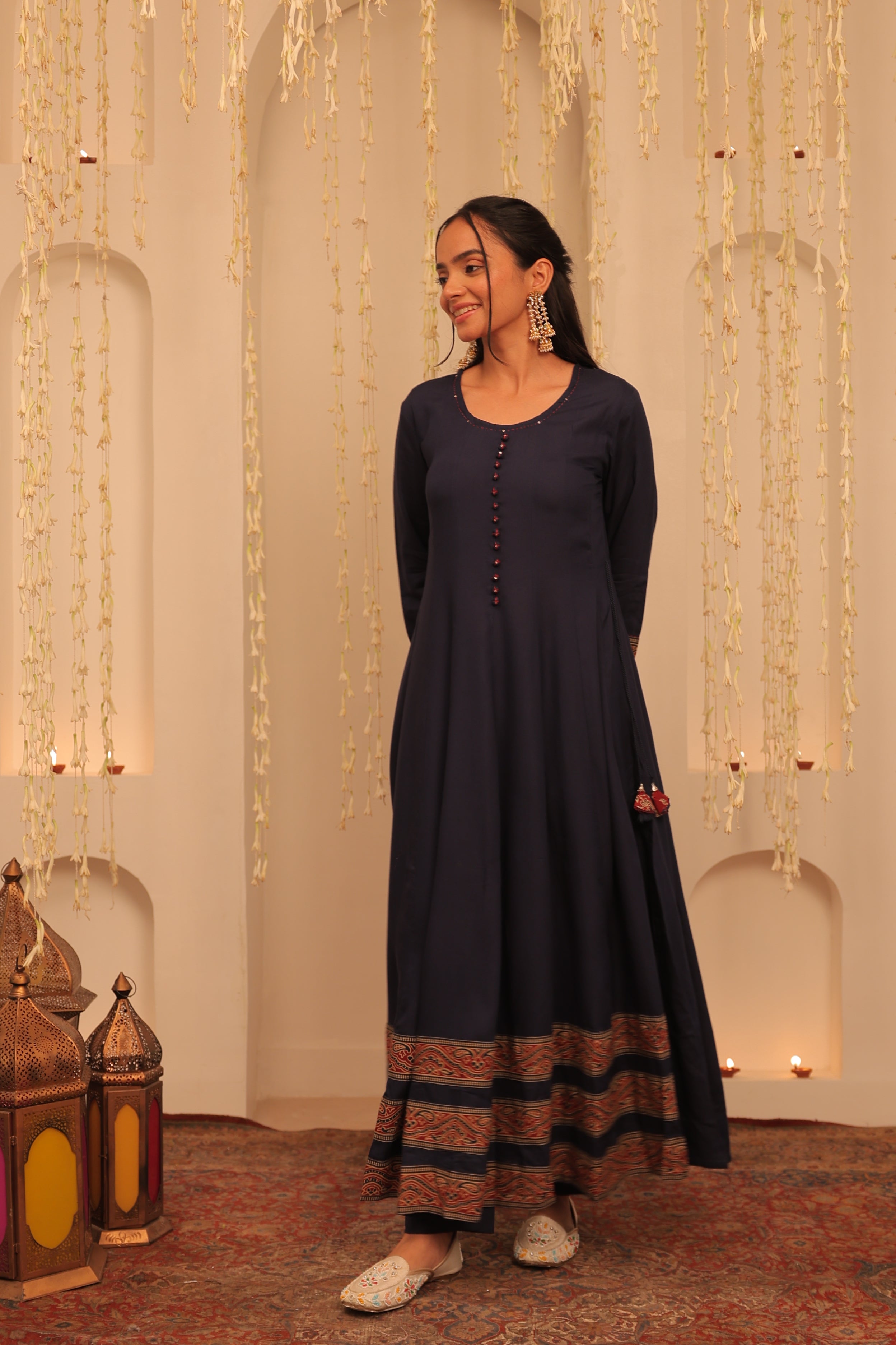 Alaya Mehfil Royal Blue Anarkali Set