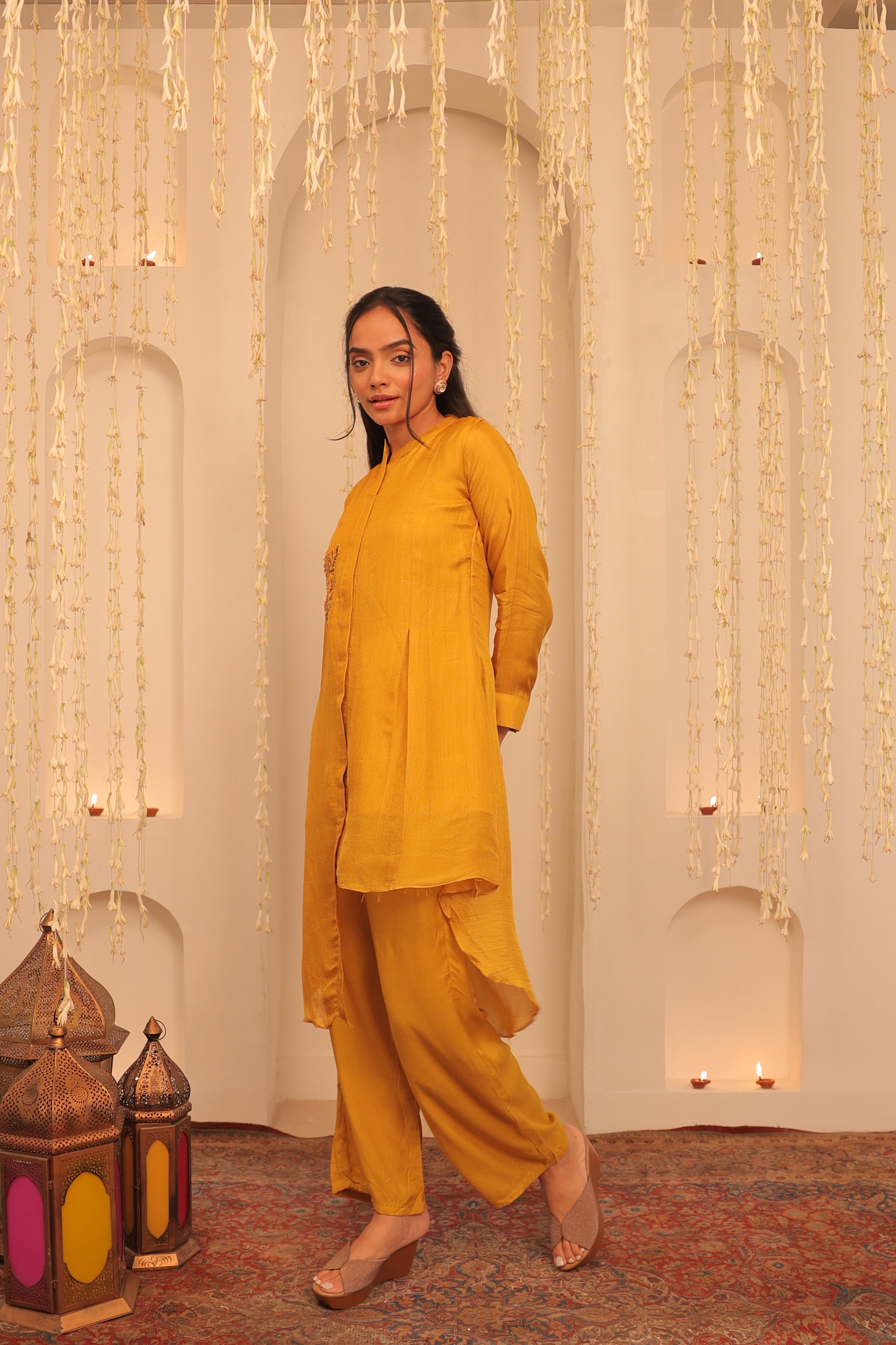 Alaya Mehfil Amber Yellow Kurta Set