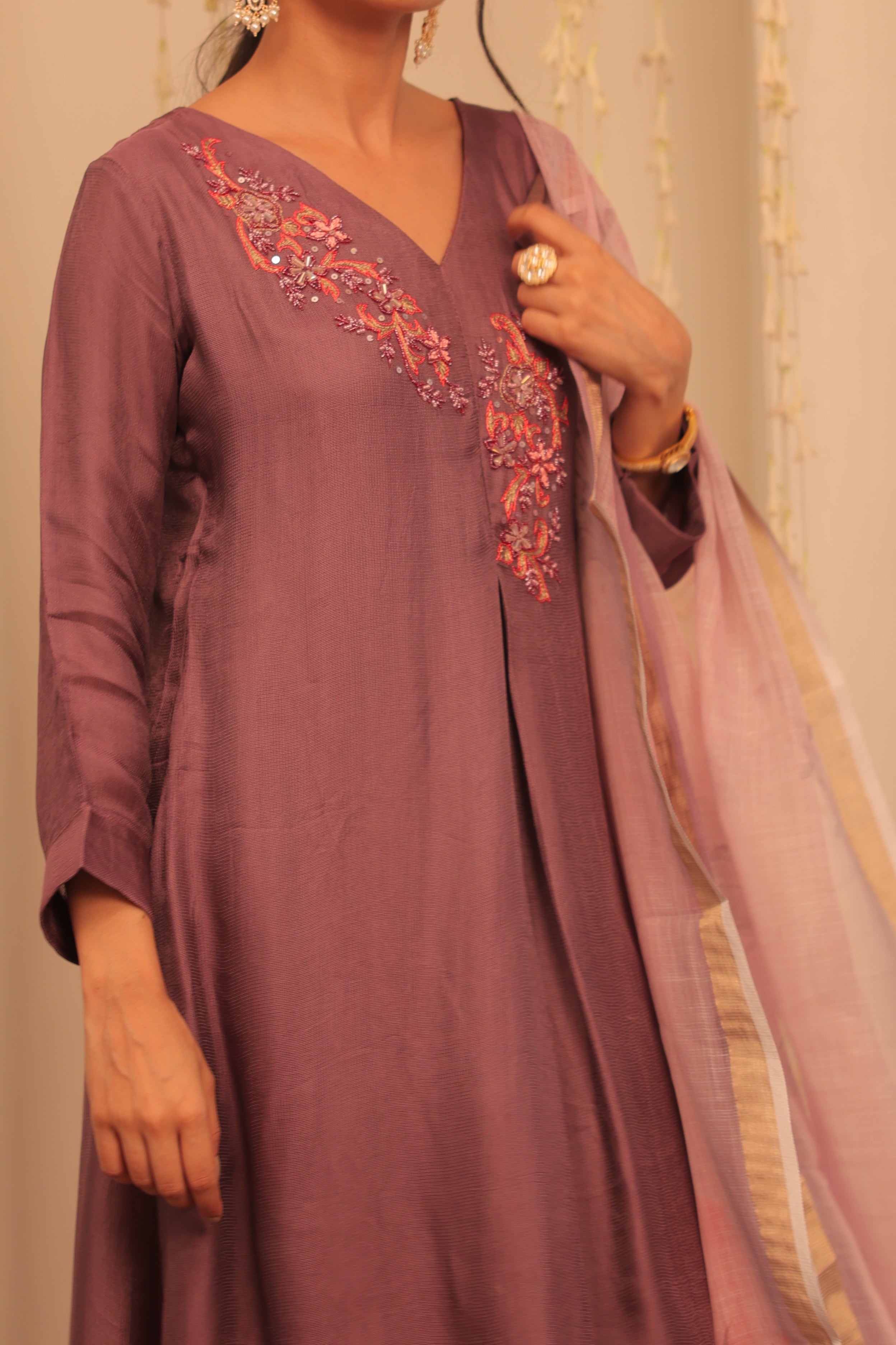 Alaya Mehfil Mulberry Kurta Set