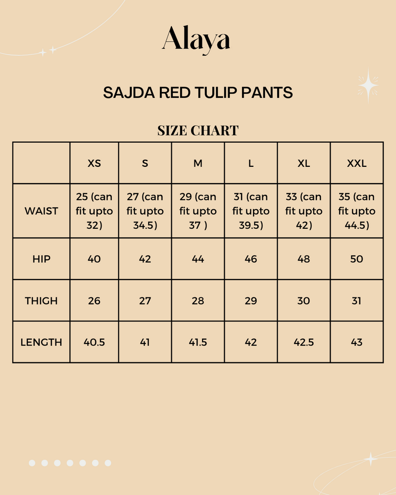 Sajda Red Tulip Pants