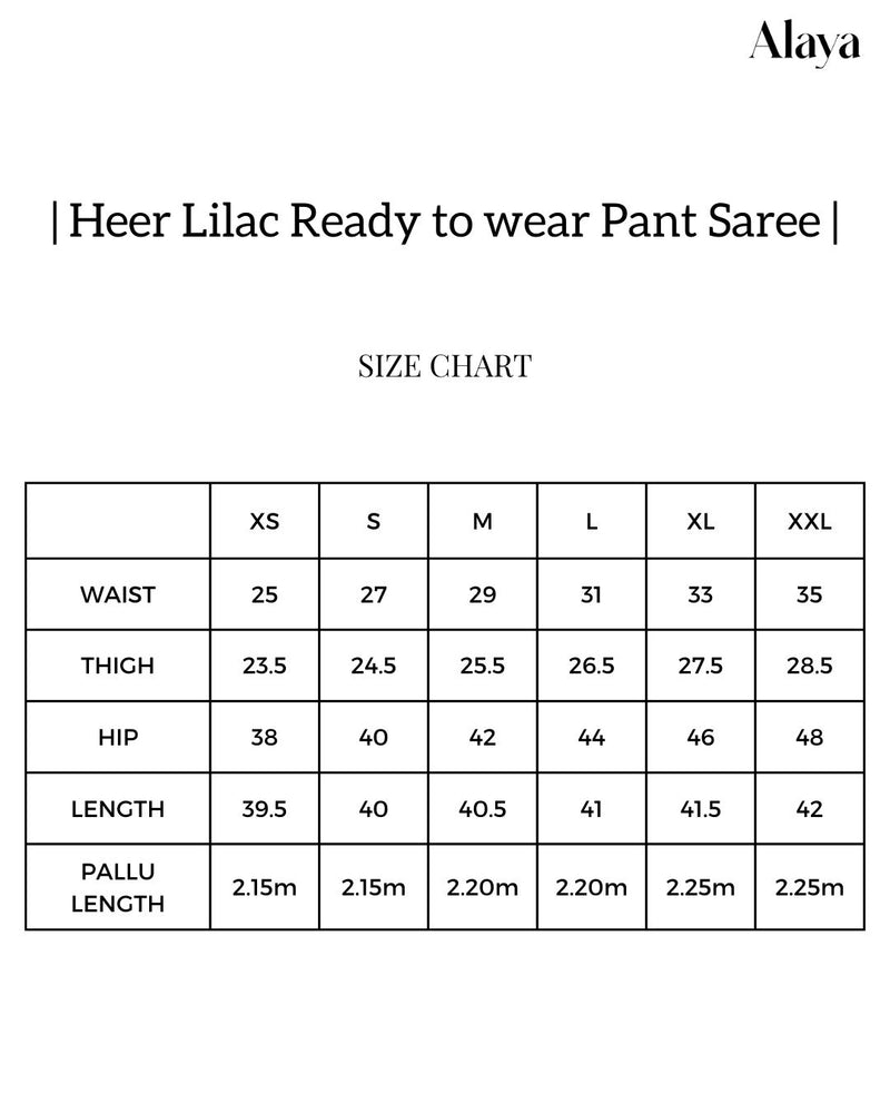 Alaya Heer Lilac Ready To Wear Pant Sari Set