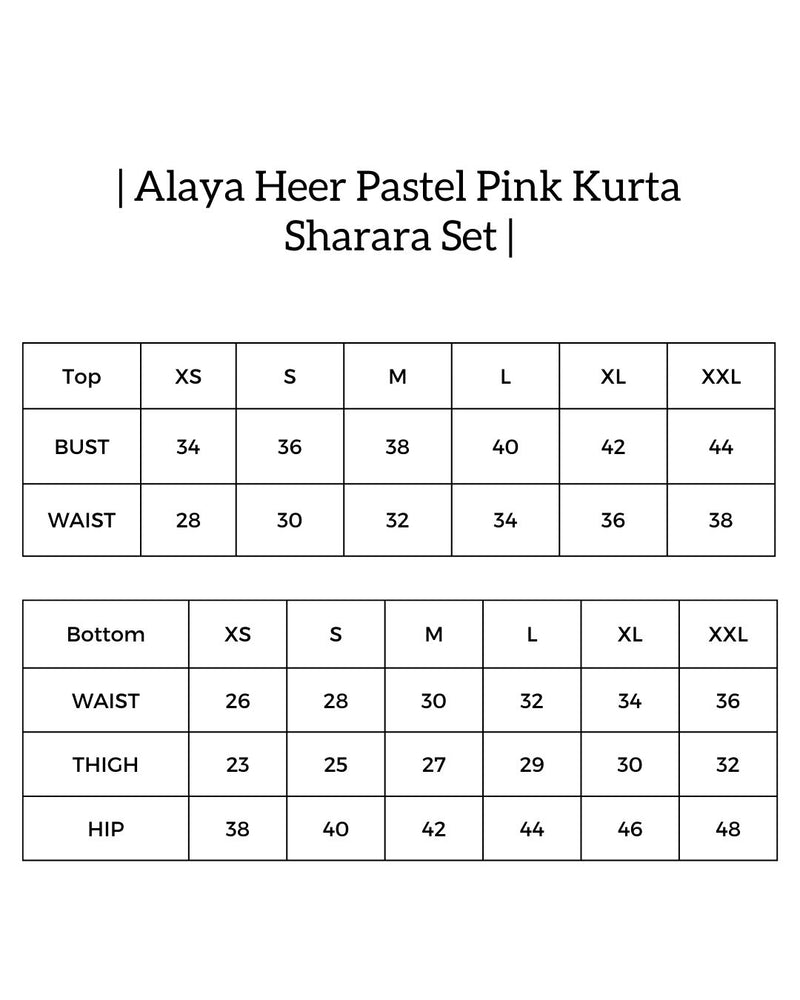Alaya Heer Pastel Pink Kurta Sharara Set