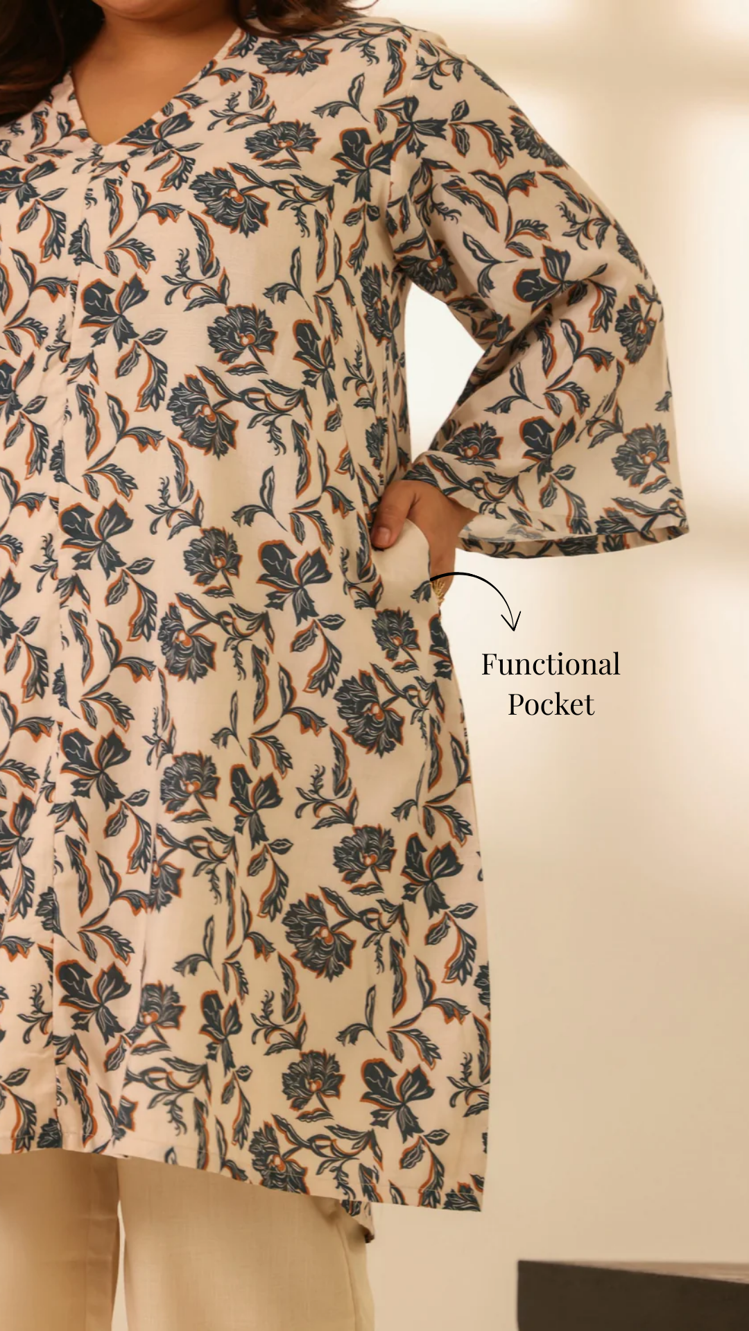 Rangrez Maple Dust A Line Kurta Set