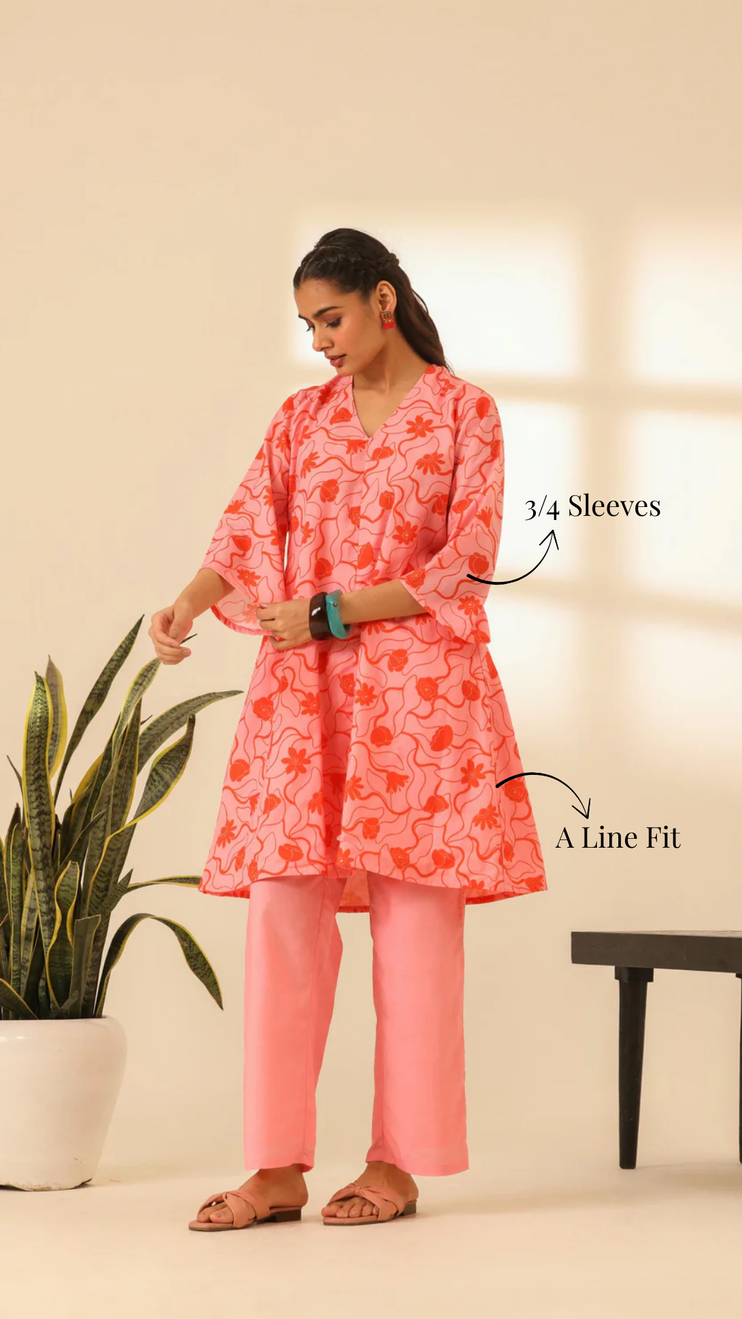 Rangrez Flamingo A Line Kurta