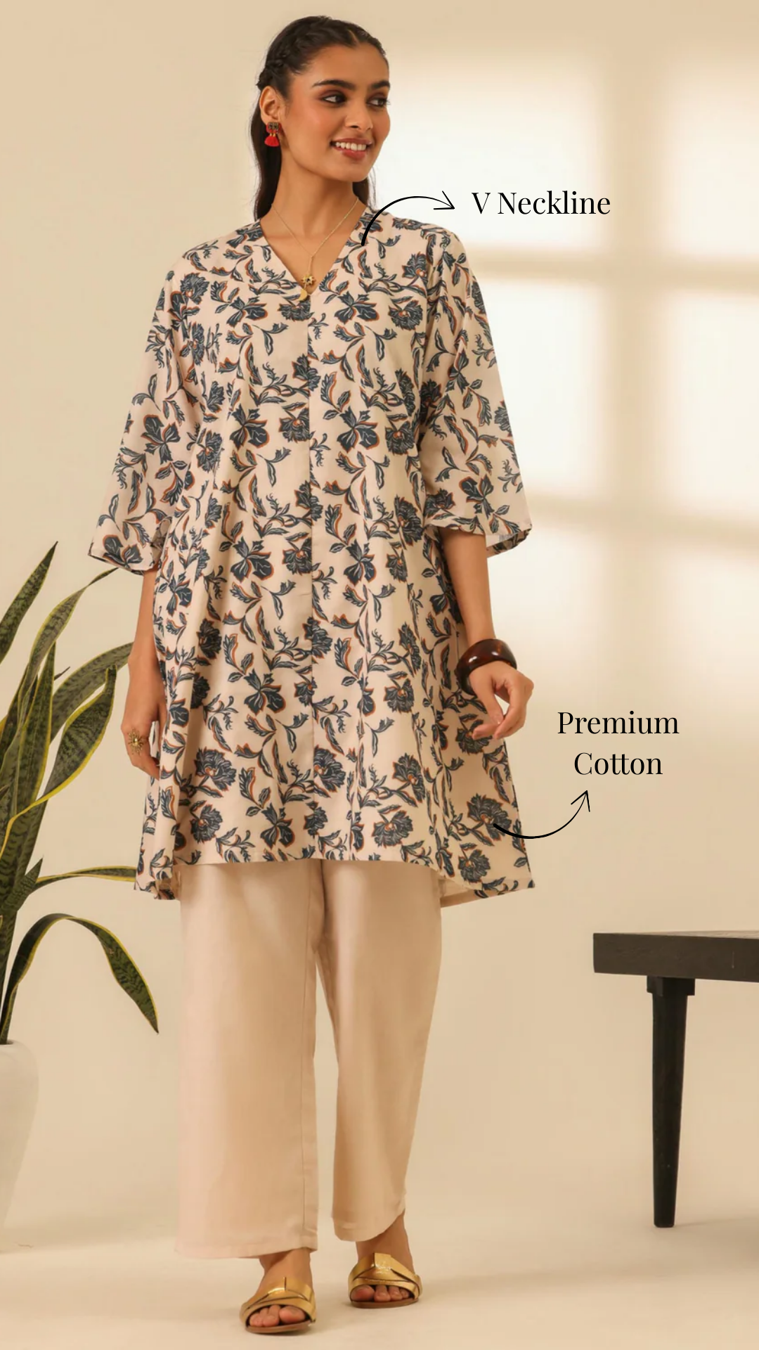 Rangrez Maple Dust A Line Kurta