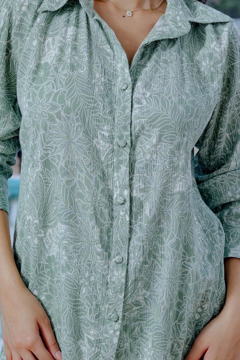Verona Green Printed Shirt