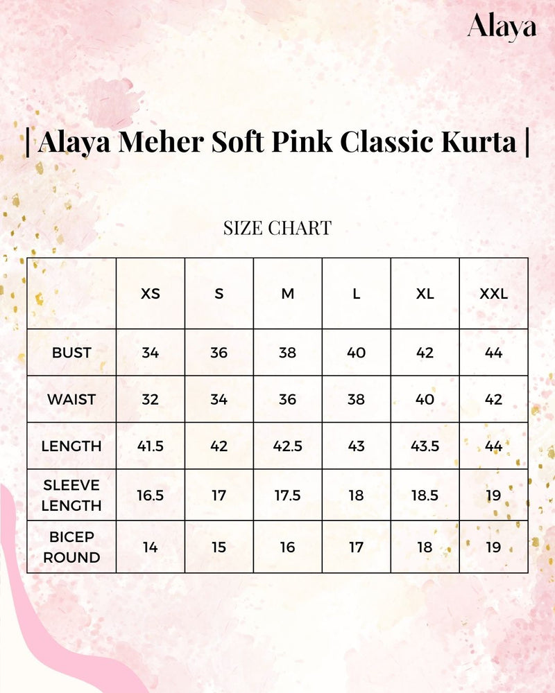 Alaya Meher Soft Pink Classic Kurta