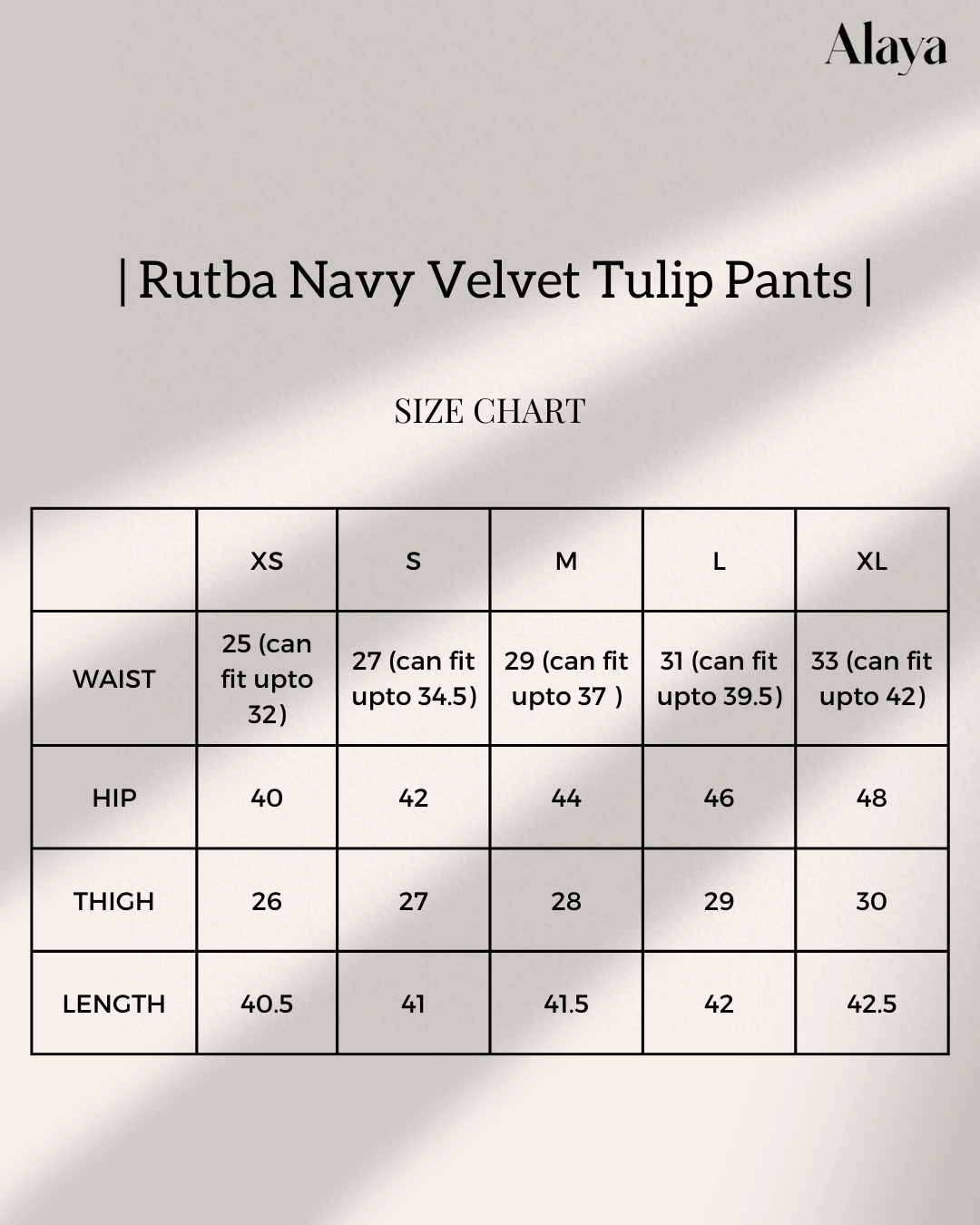 Rutba Navy velvet Kaftan Kurta with Tulip Pants