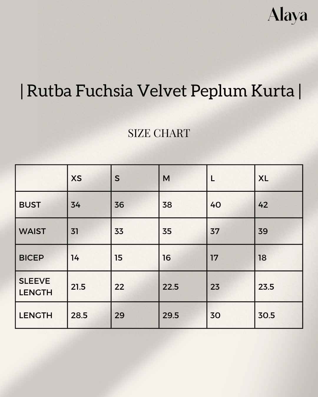 Rutba Fuchsia Velvet Peplum Kurta