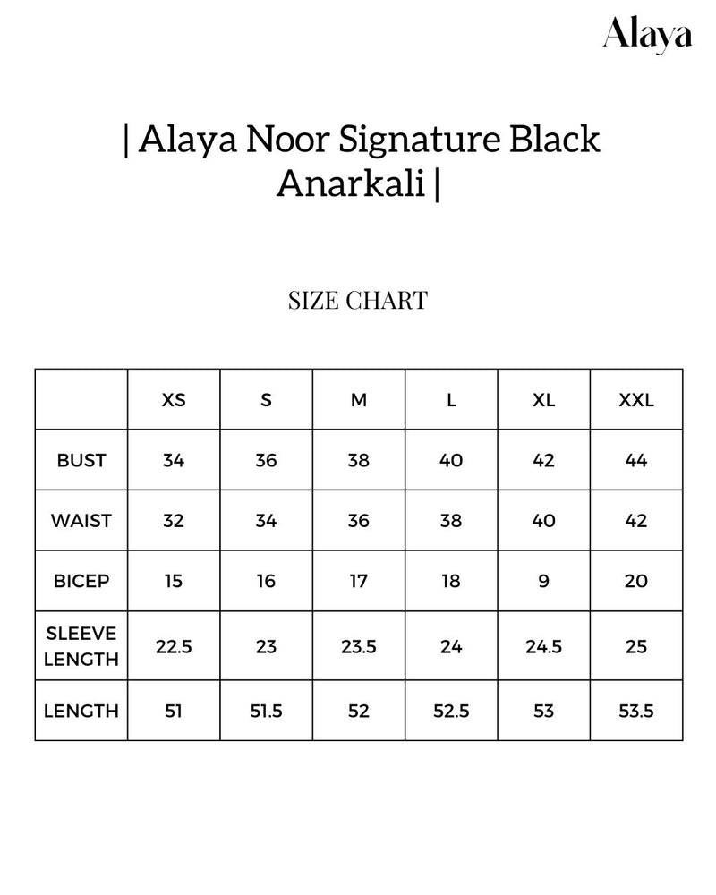 Alaya Noor Signature Black Anarkali with Choker Dupatta