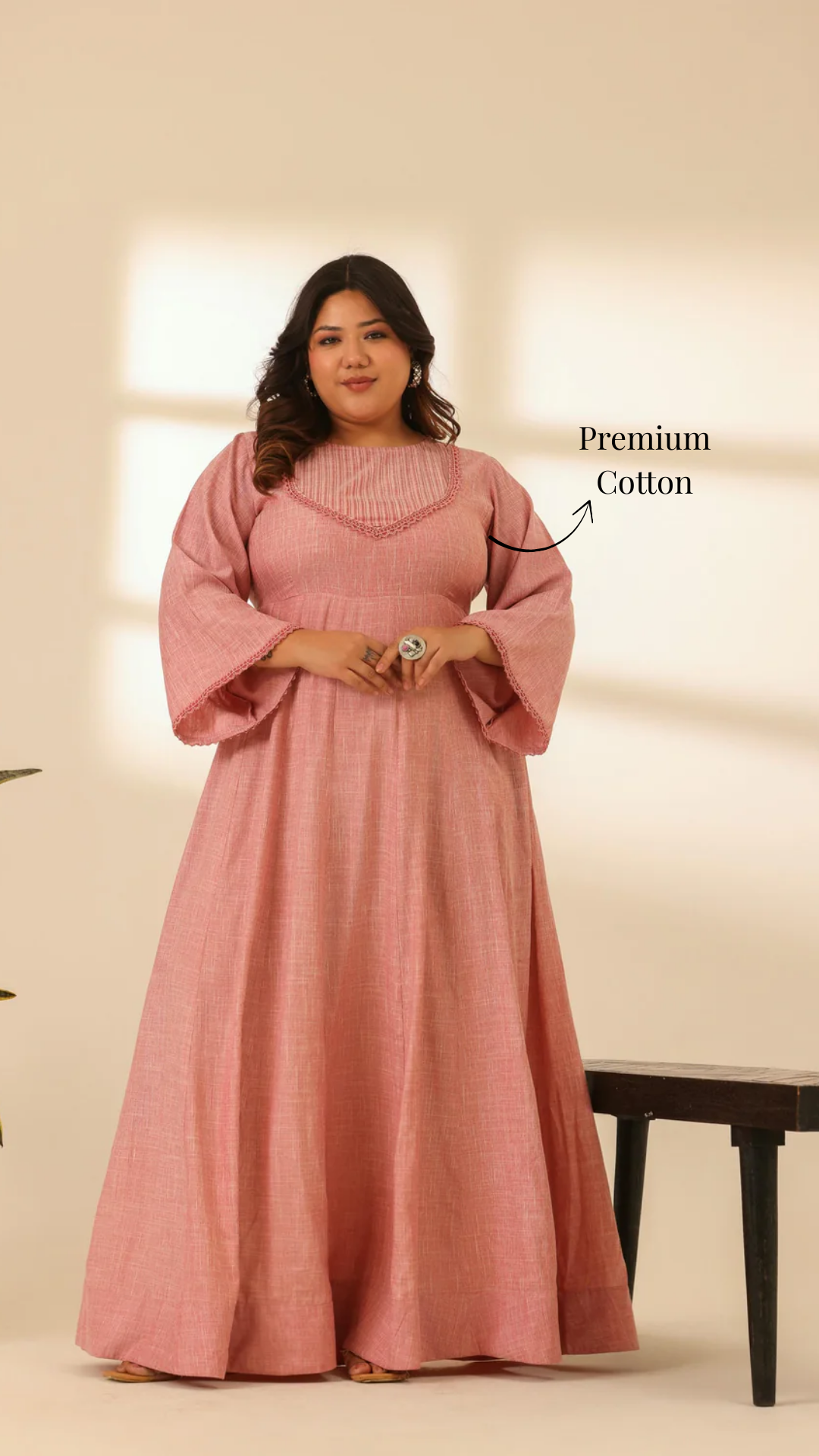Rangrez Pink Plush Anarkali Dress