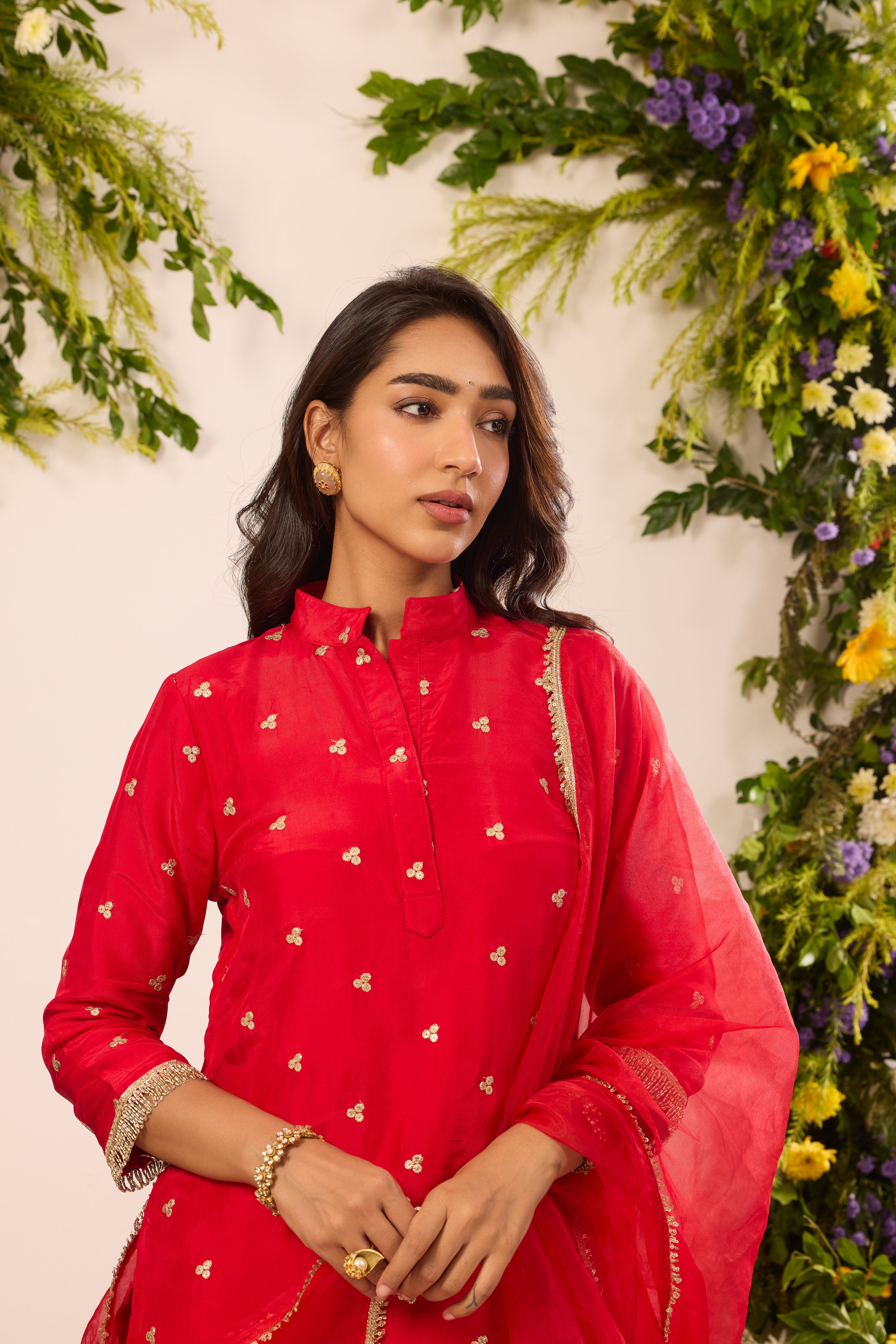 Mastaani Classic Red Kurta Set