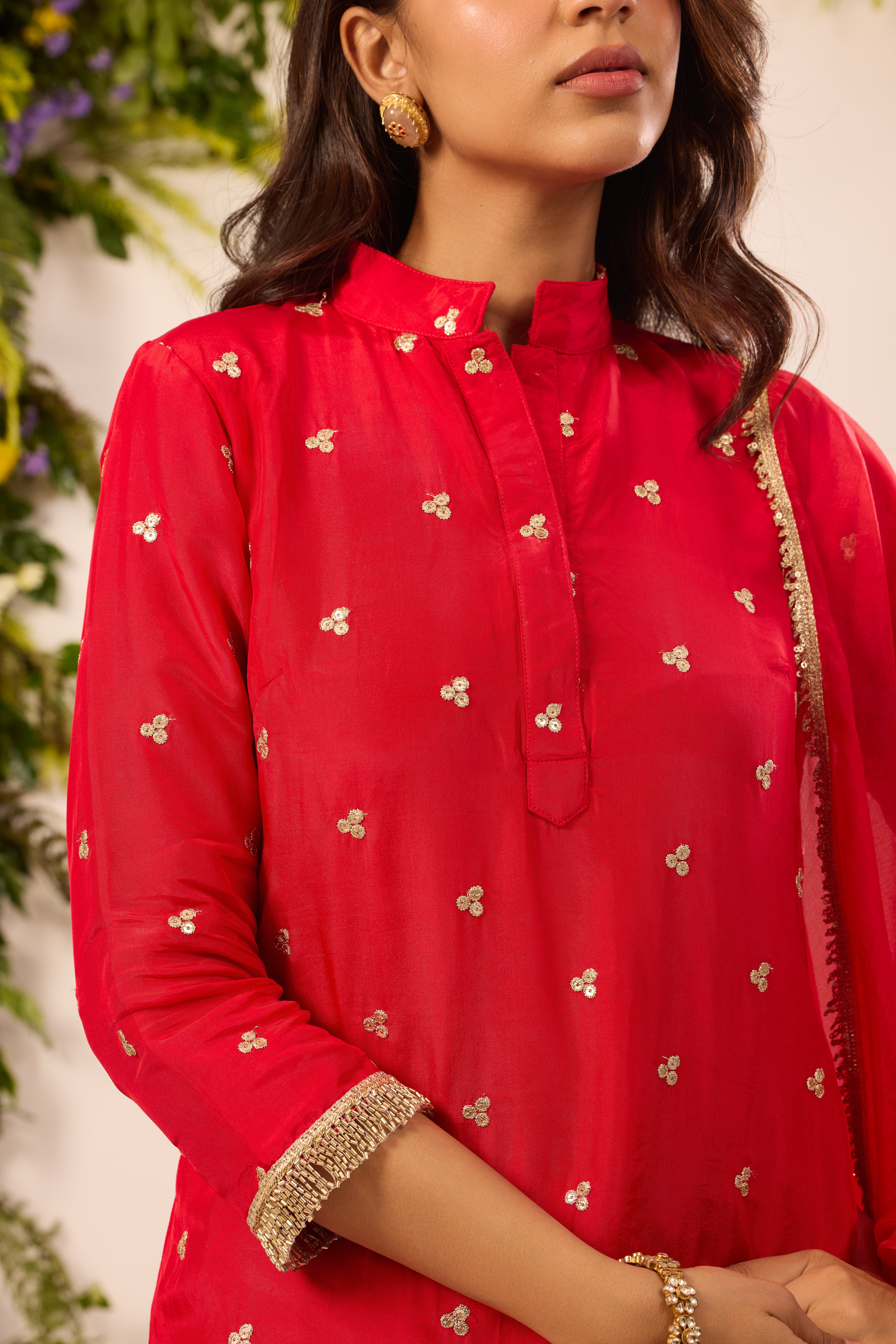 Mastaani Classic Red Kurta Set