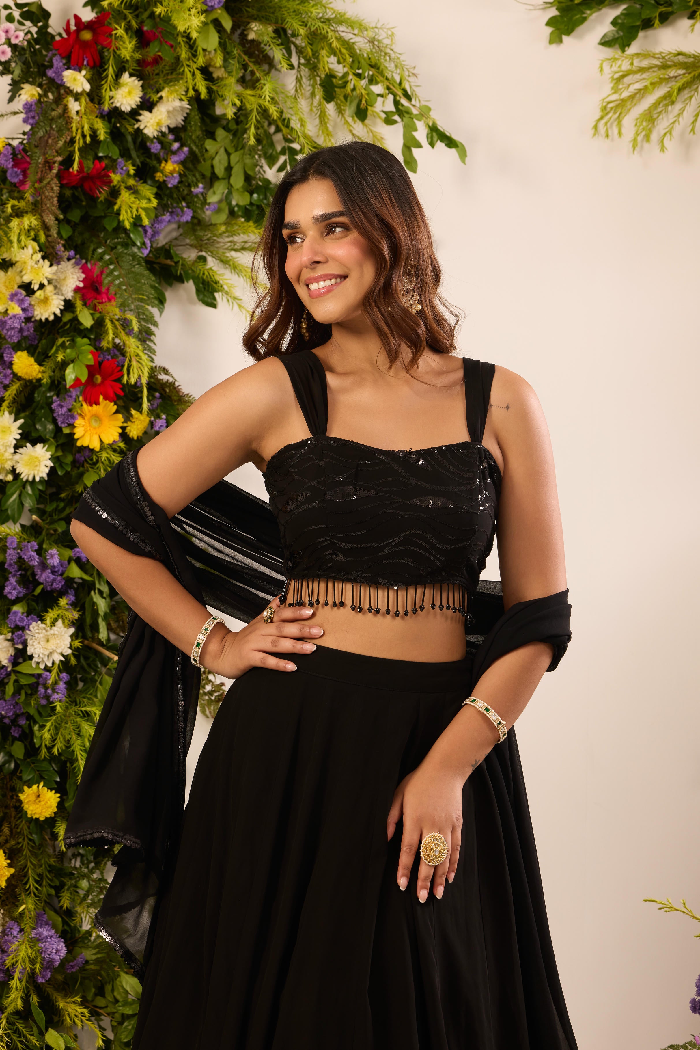 Mastaani Black Allure Lehenga Set