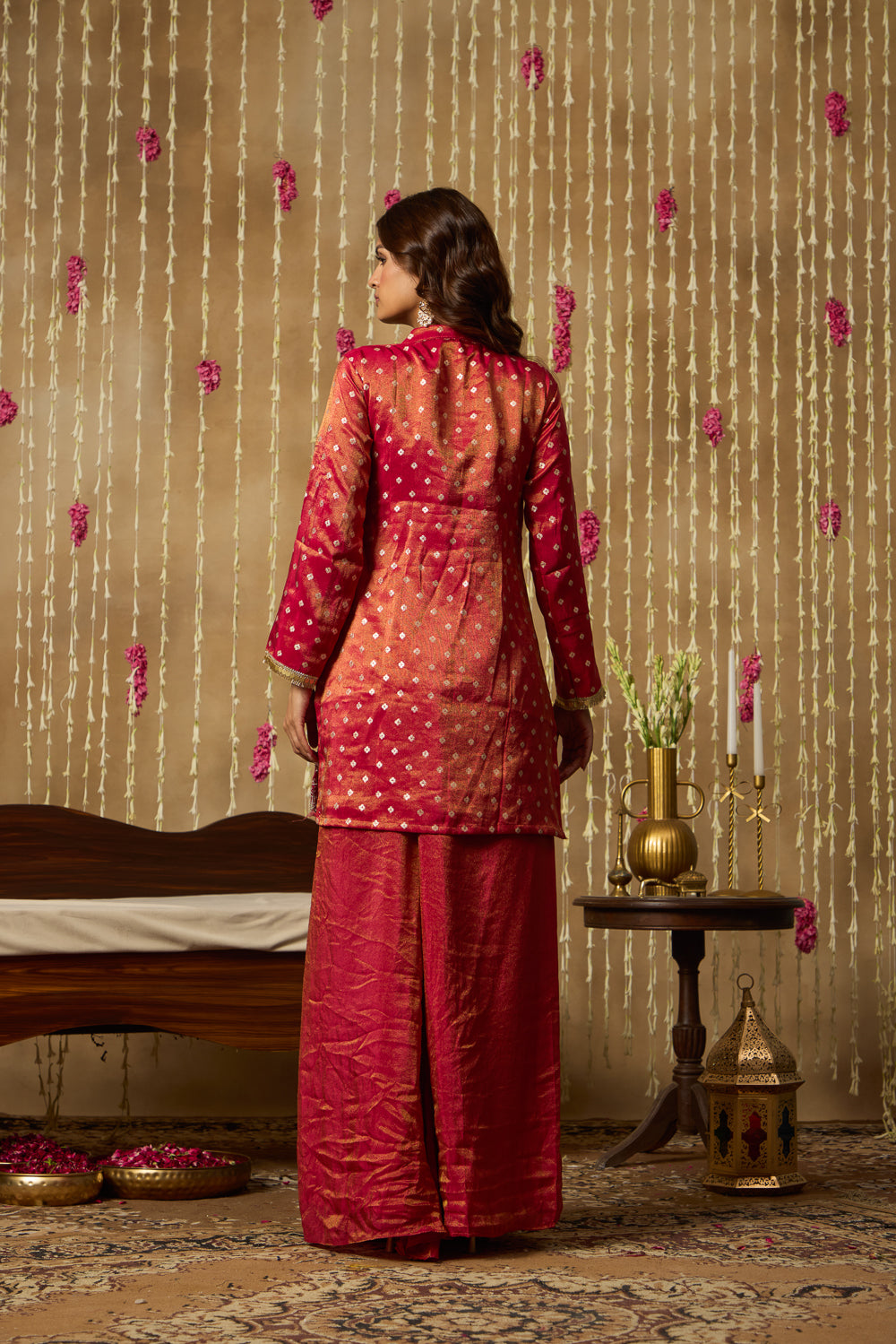 Jhoom Rustic Red Brocade Set