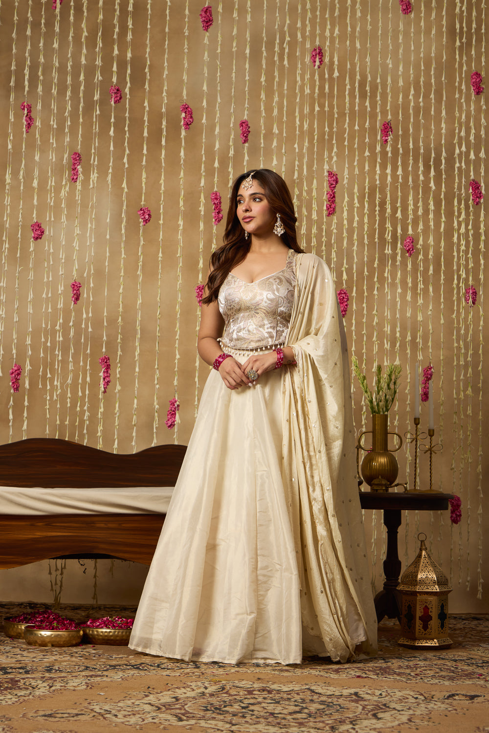 Jhoom Pearl Paisley Lehenga Set
