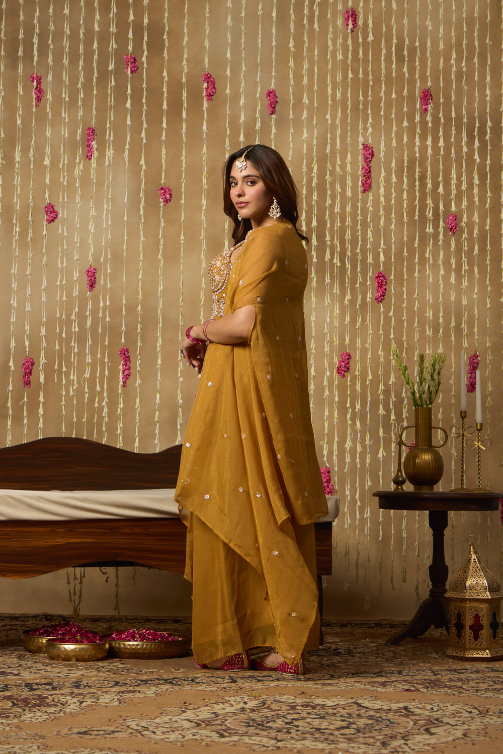Jhoom Amber Mirror Cape Set