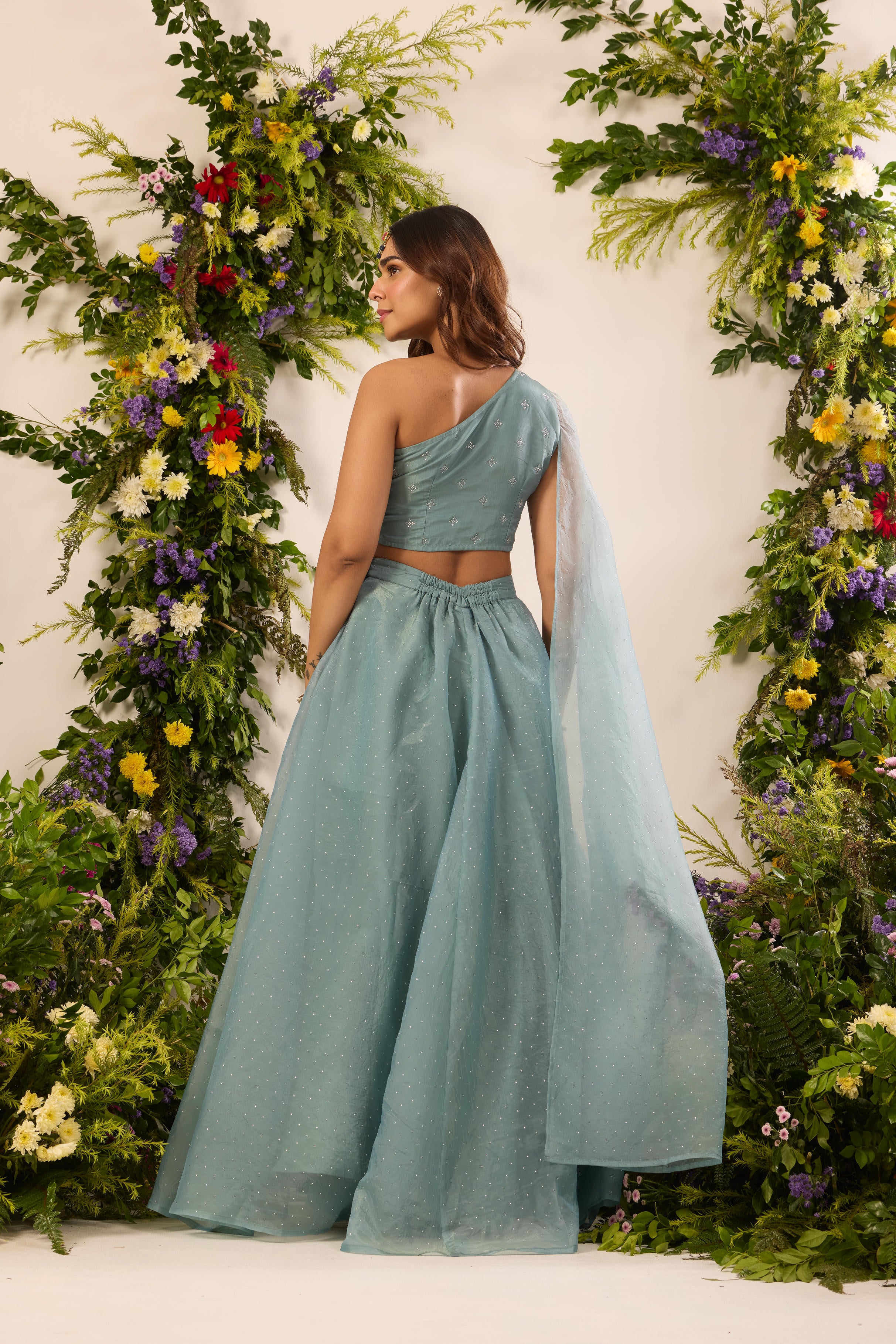 Mastaani Mist Blue Lehenga Set