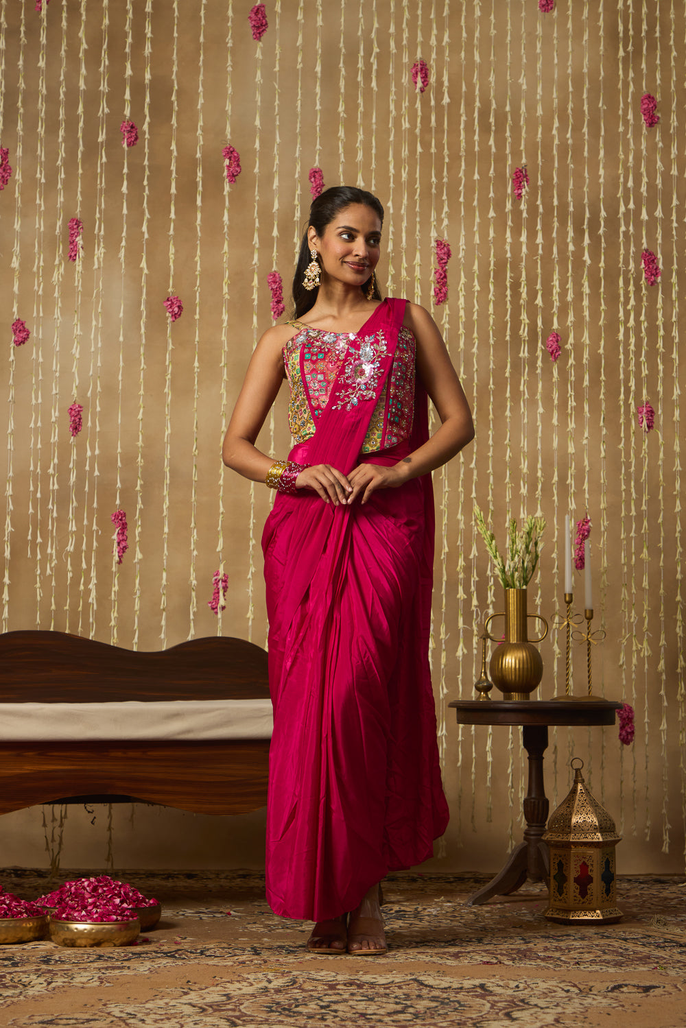 Jhoom Rani Embroidered Saree Set