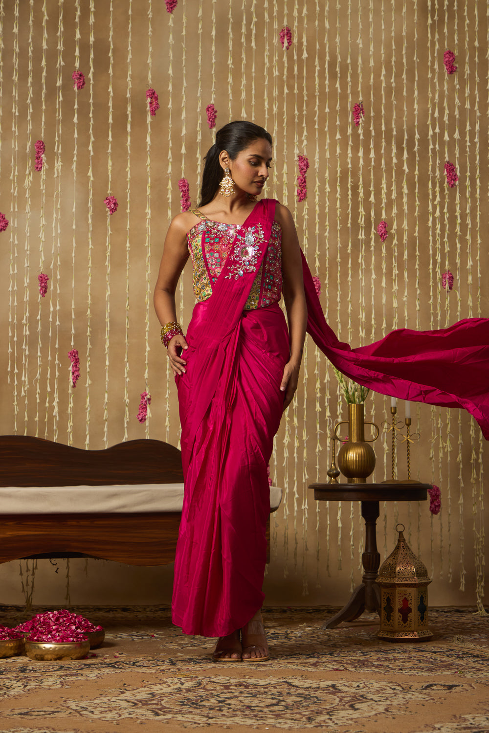 Jhoom Rani Embroidered Saree Set