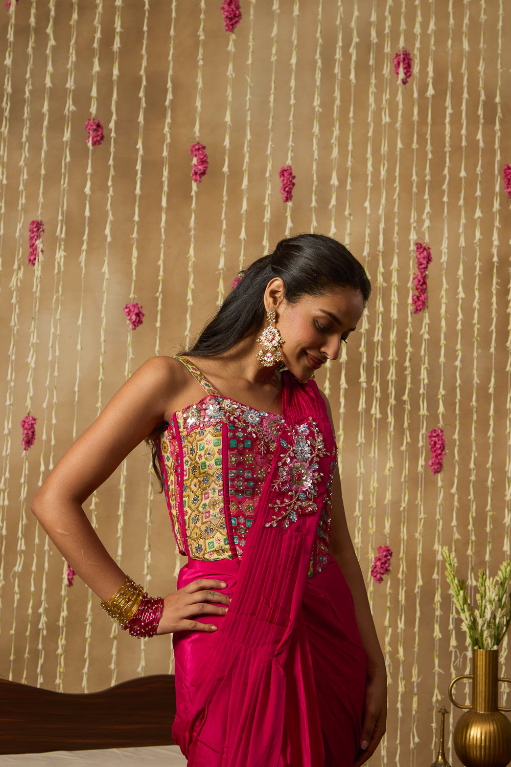 Jhoom Rani Embroidered Saree Set