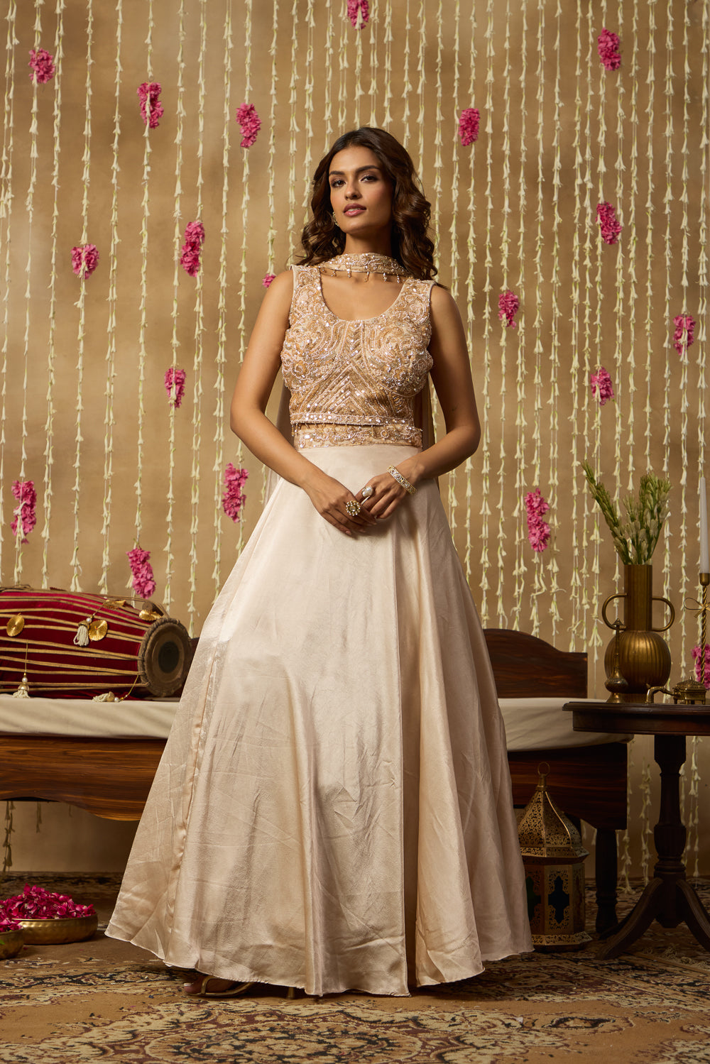 Jhoom Moonlit Ivory Lehenga Set