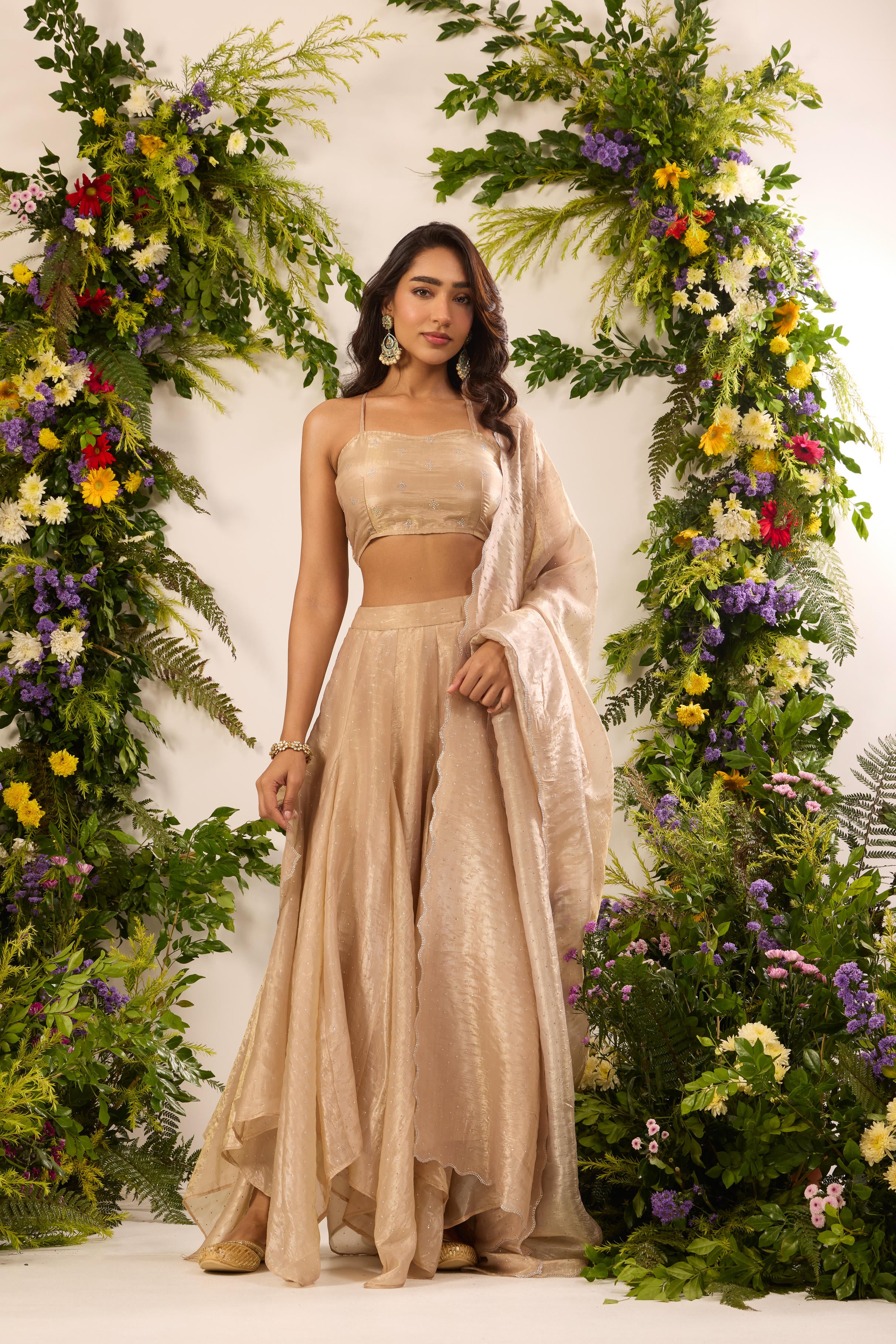 Mastaani Champagne Mist Lehenga Set