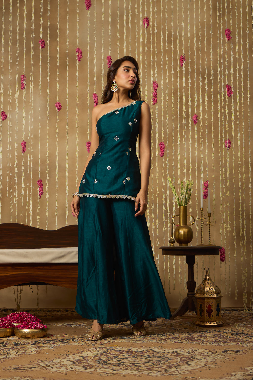 Jhoom Emerald Tie Up Kurta Set