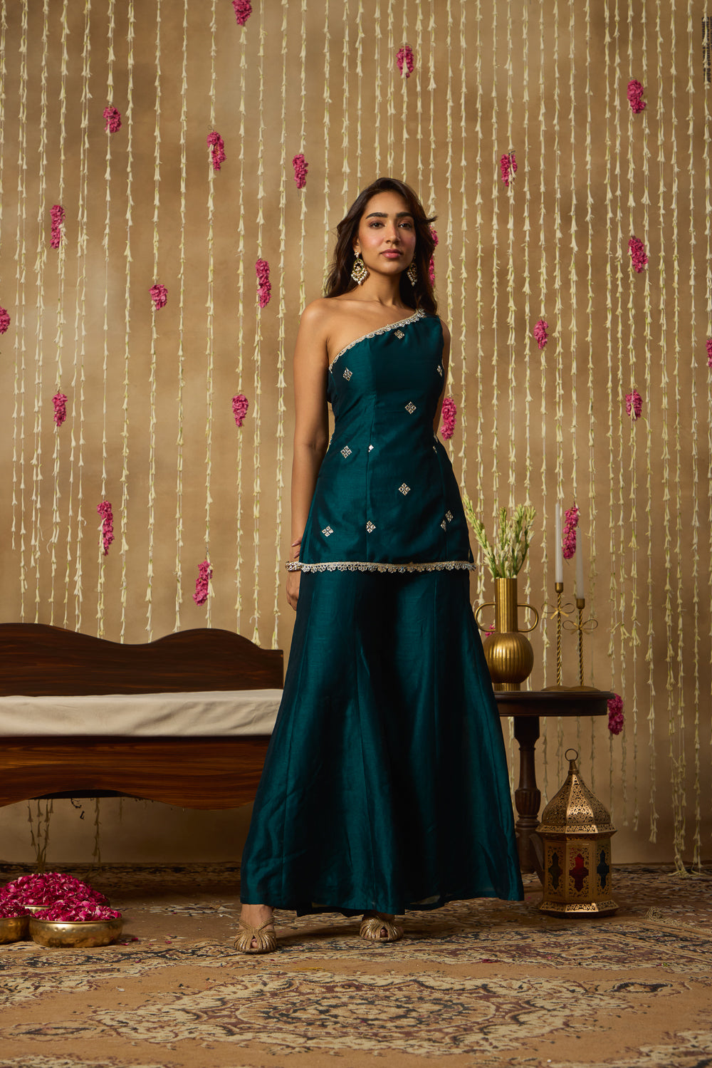 Jhoom Emerald Tie Up Kurta Set