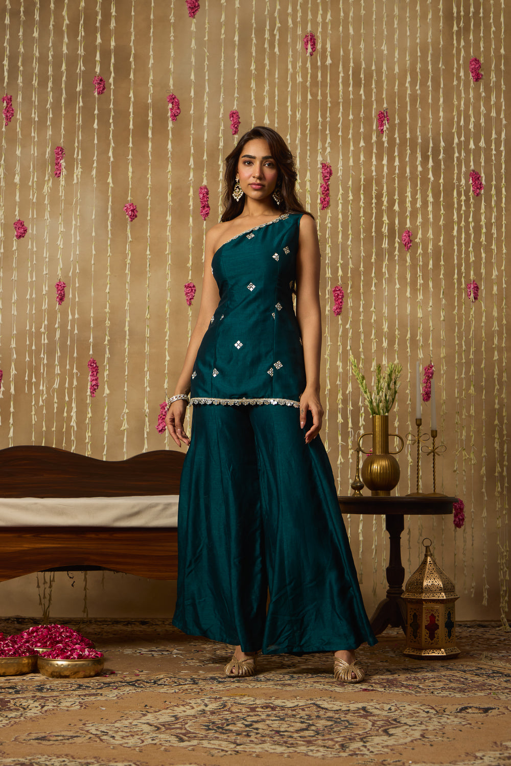 Jhoom Emerald Tie Up Kurta Set