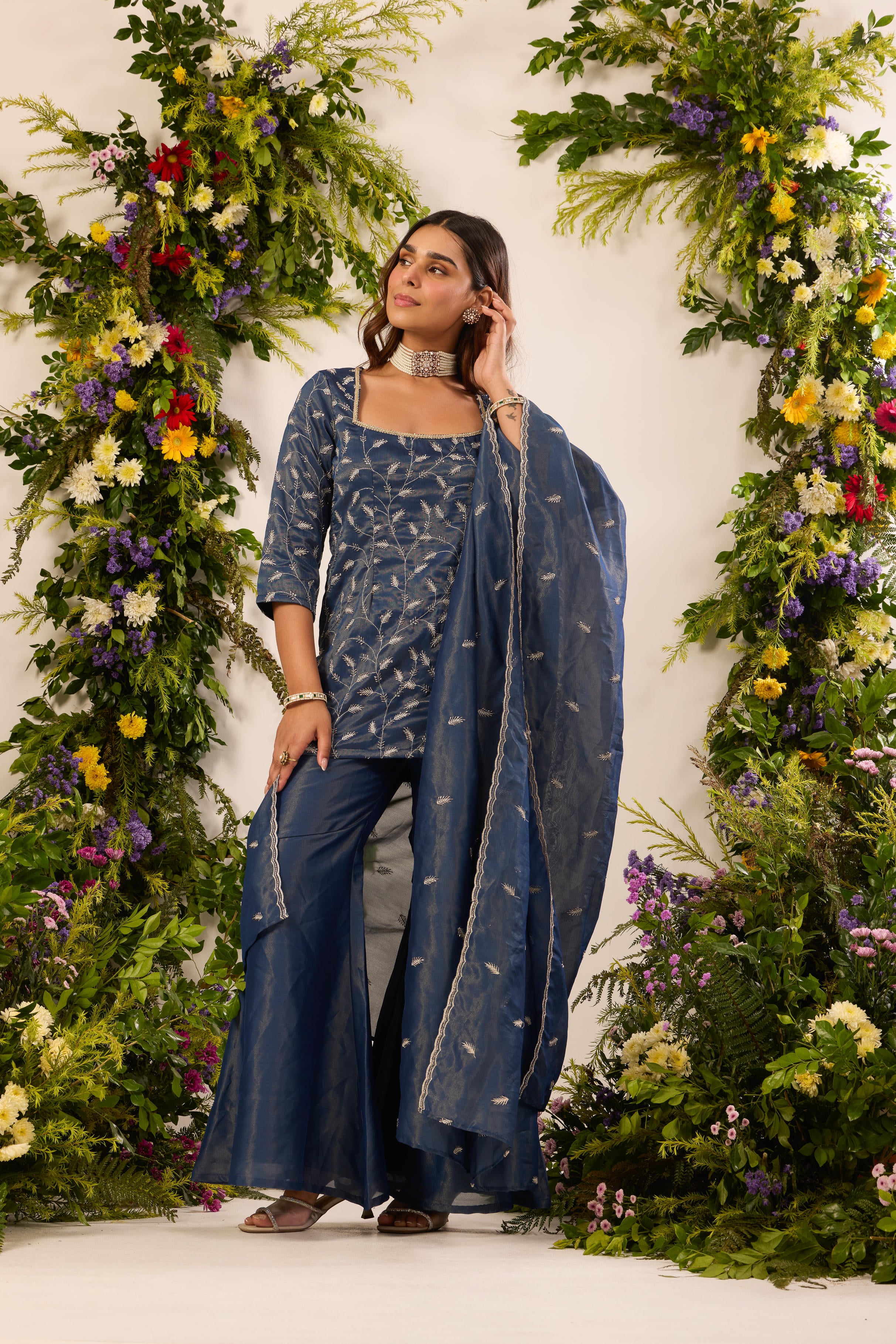Mastaani Midnight Blue Classic Kurta Set