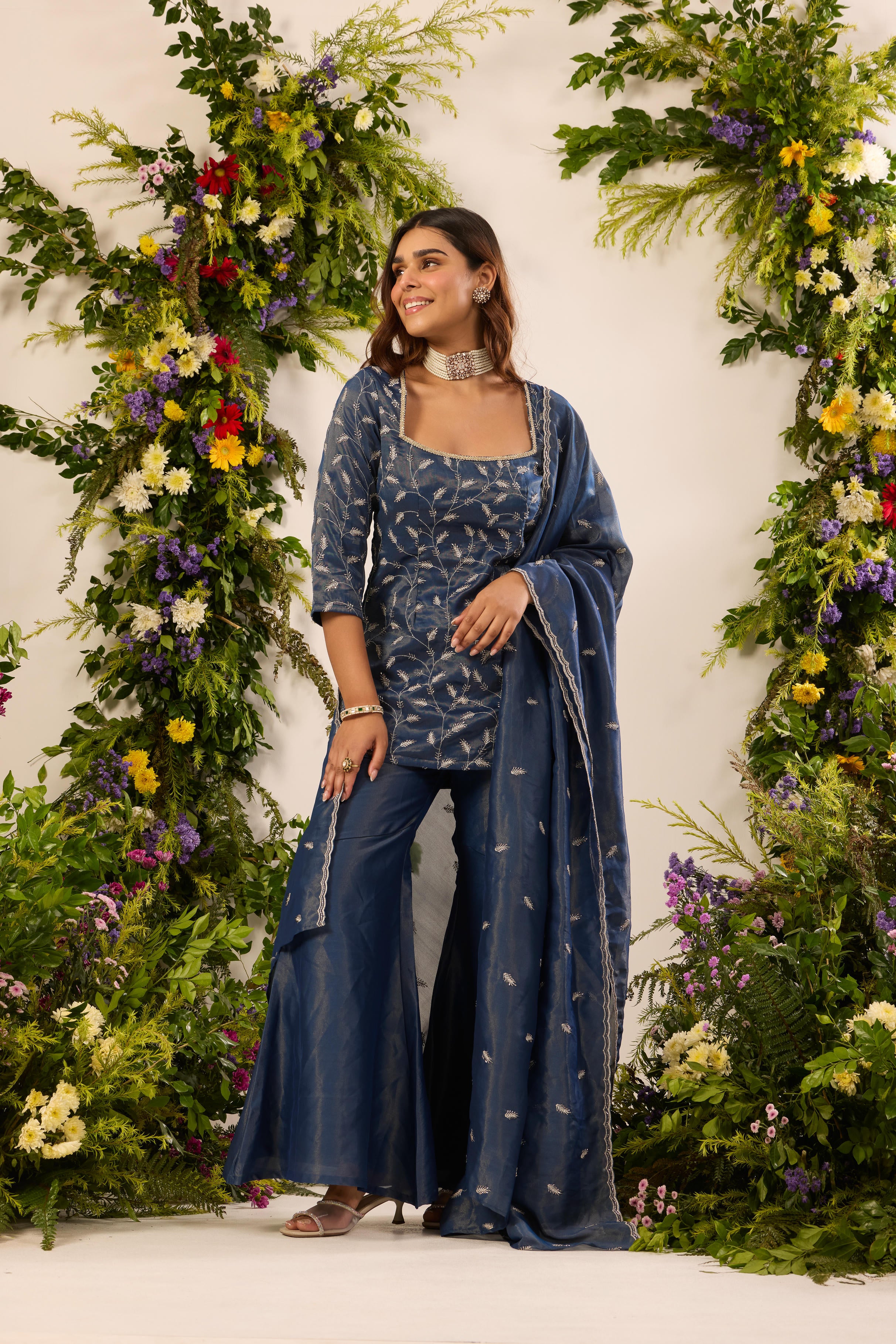 Mastaani Midnight Blue Classic Kurta Set