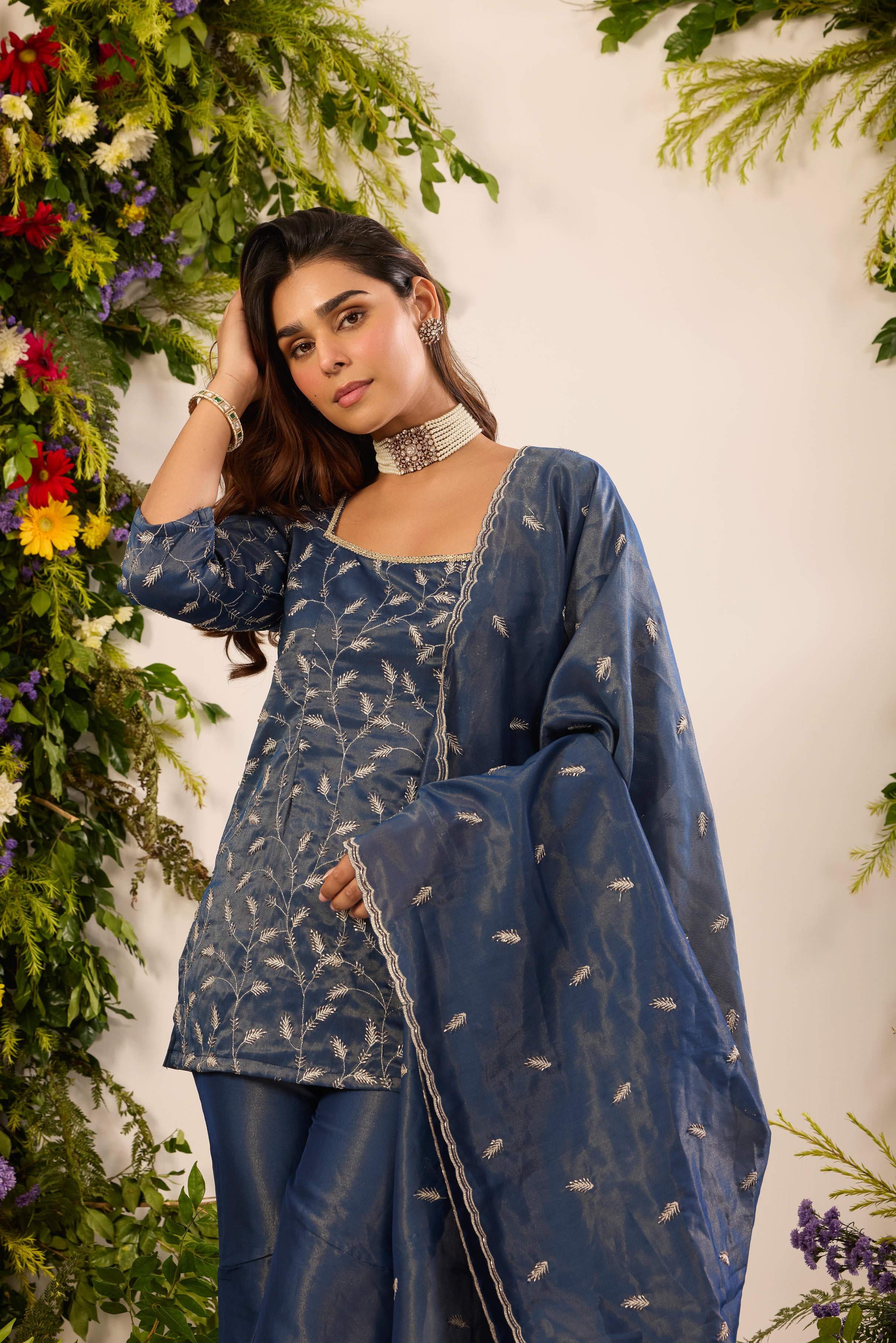 Mastaani Midnight Blue Classic Kurta Set