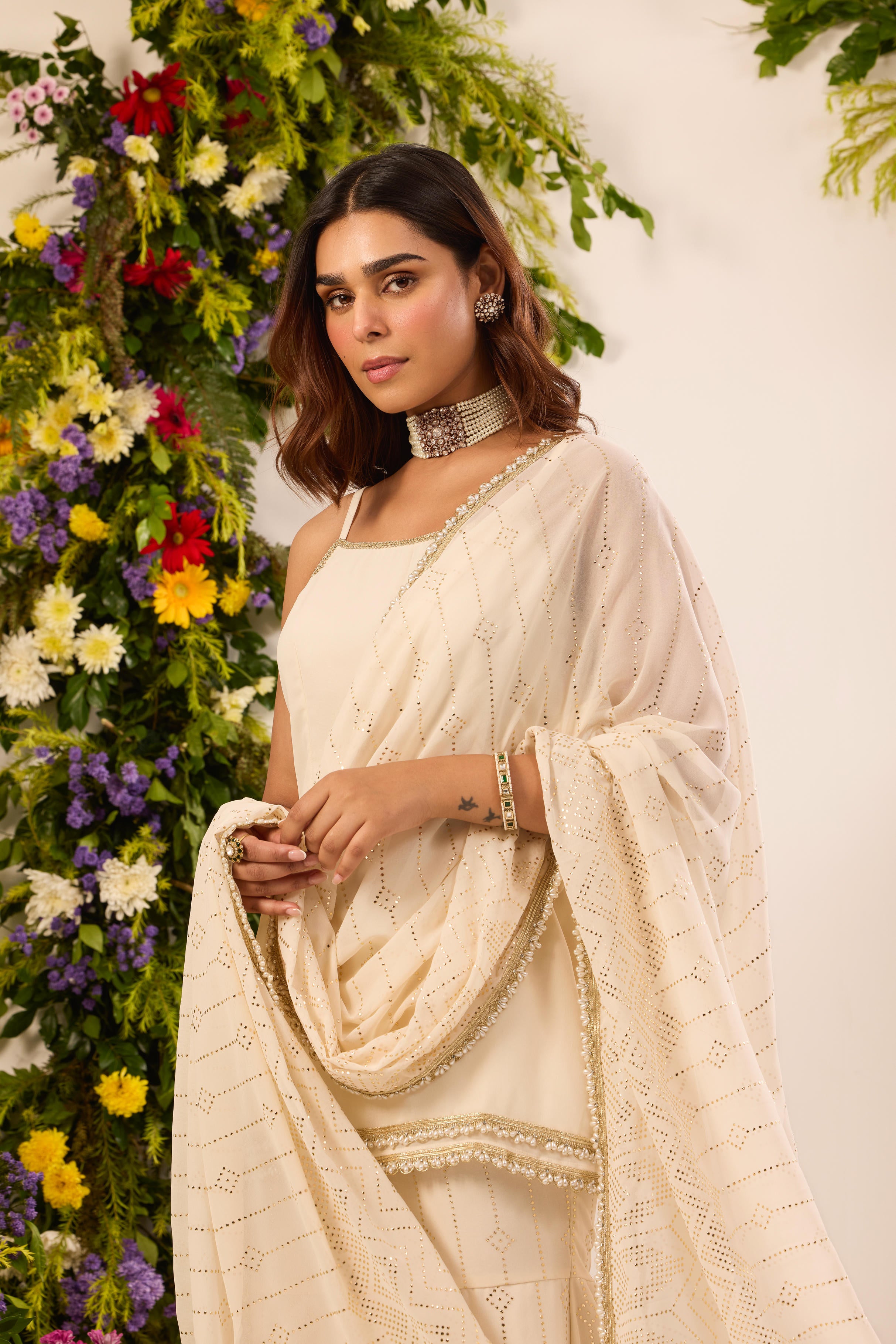 Mastaani Ivory Glow Cami Kurta Set