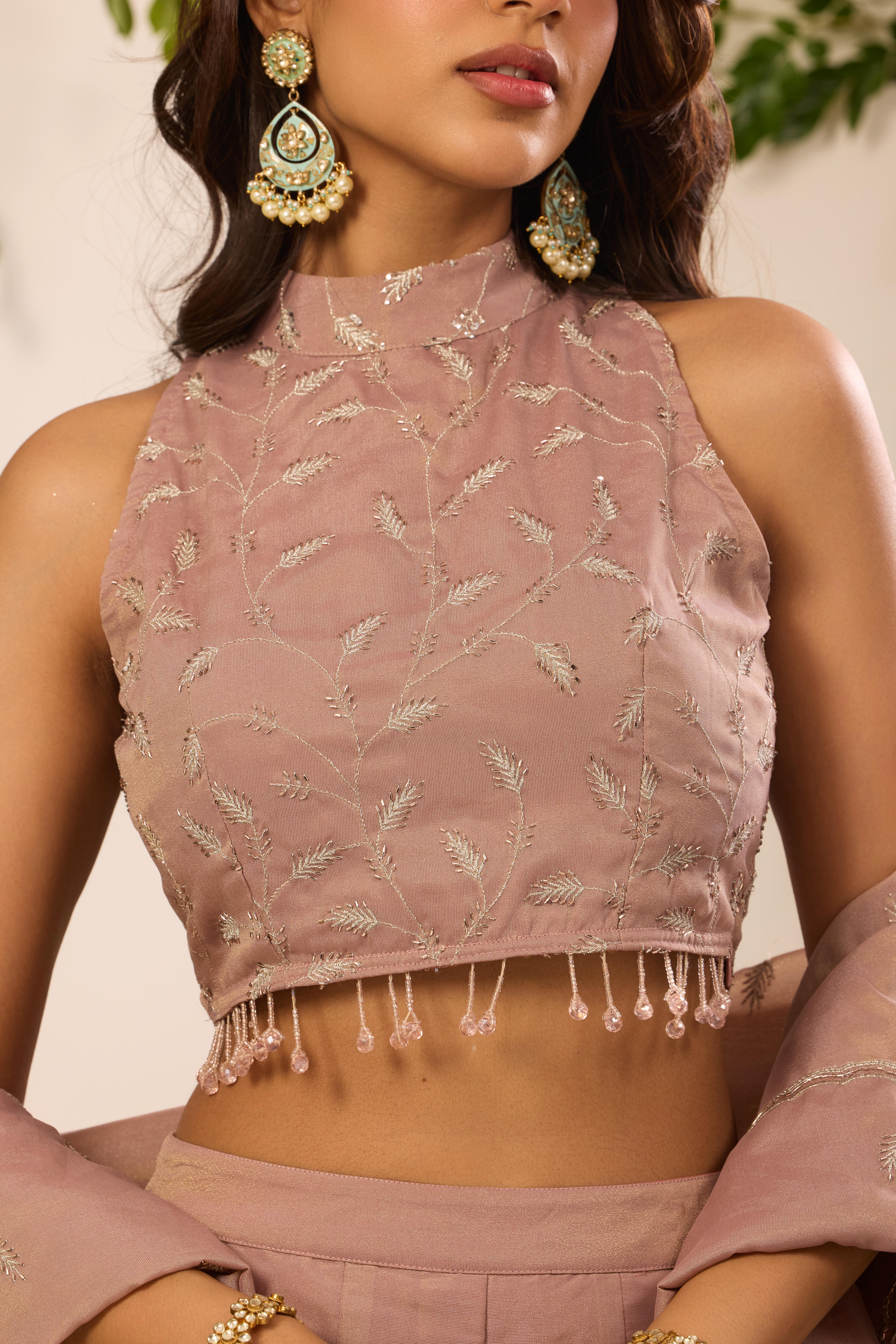Mastaani Dusty Rose Sharara Set