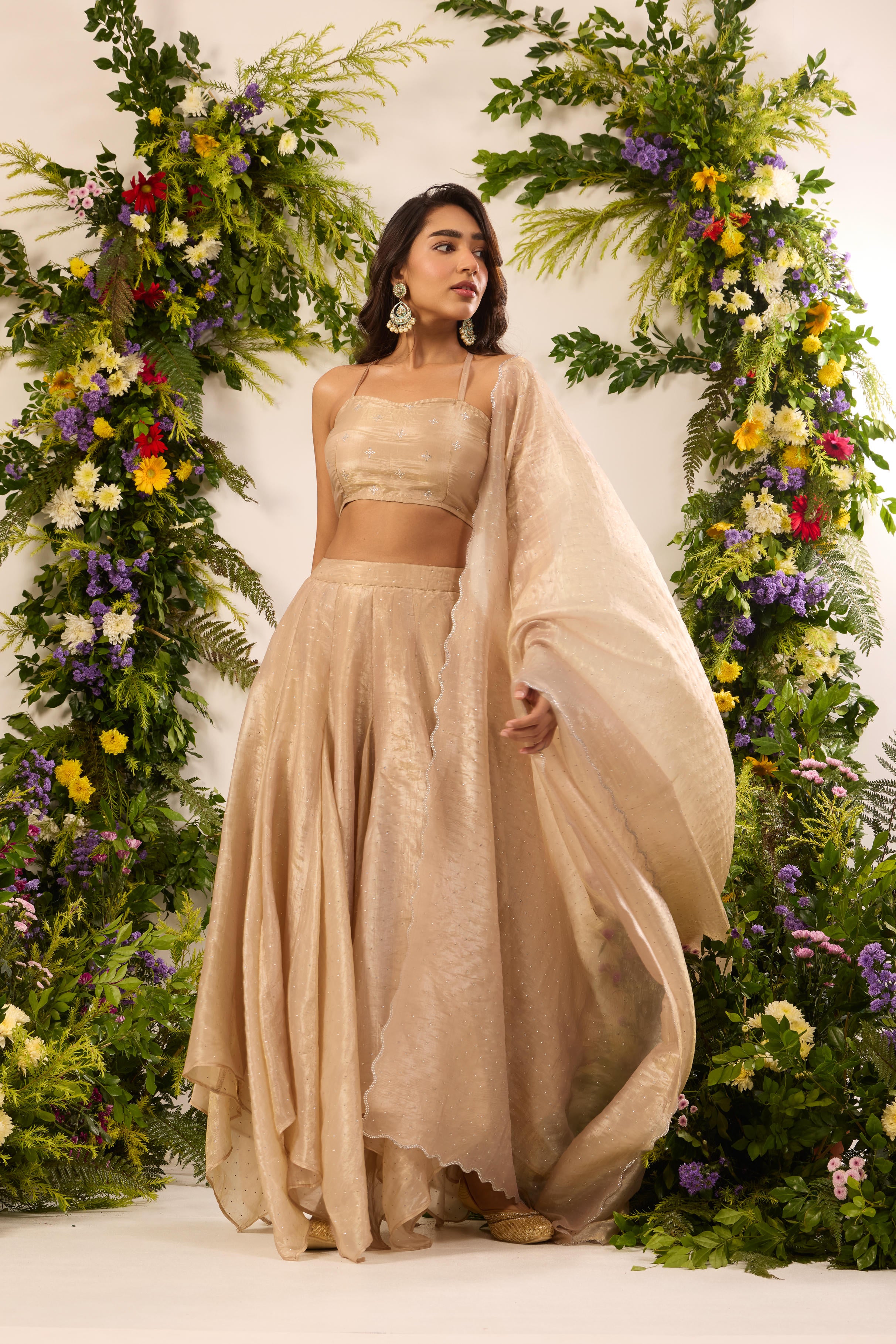 Mastaani Champagne Mist Lehenga Set