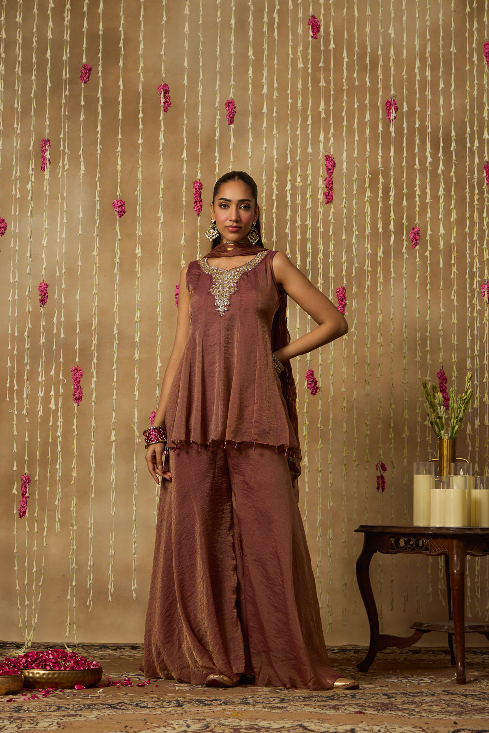 Jhoom Rustic Copper Kurta Set