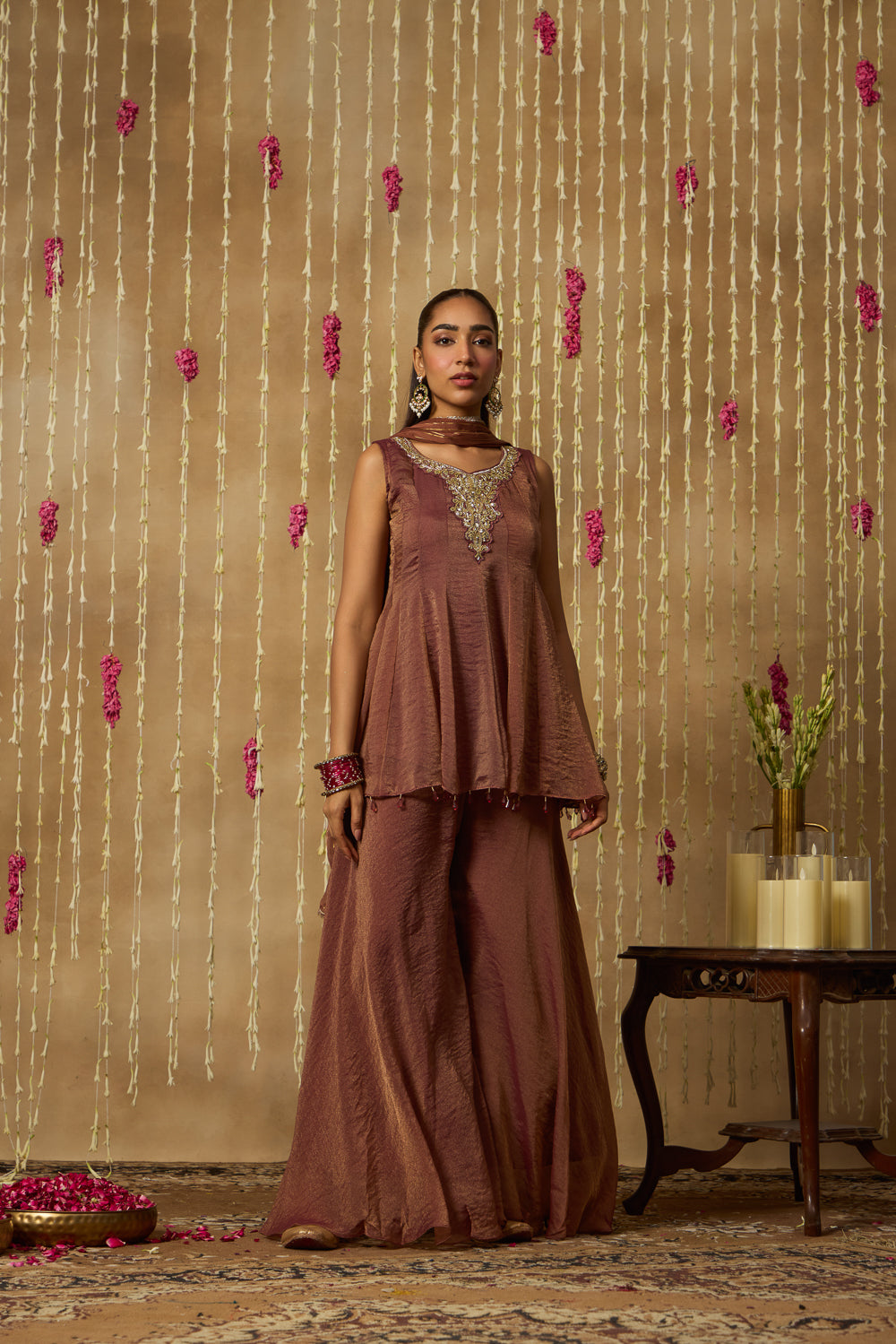 Jhoom Rustic Copper Kurta Set