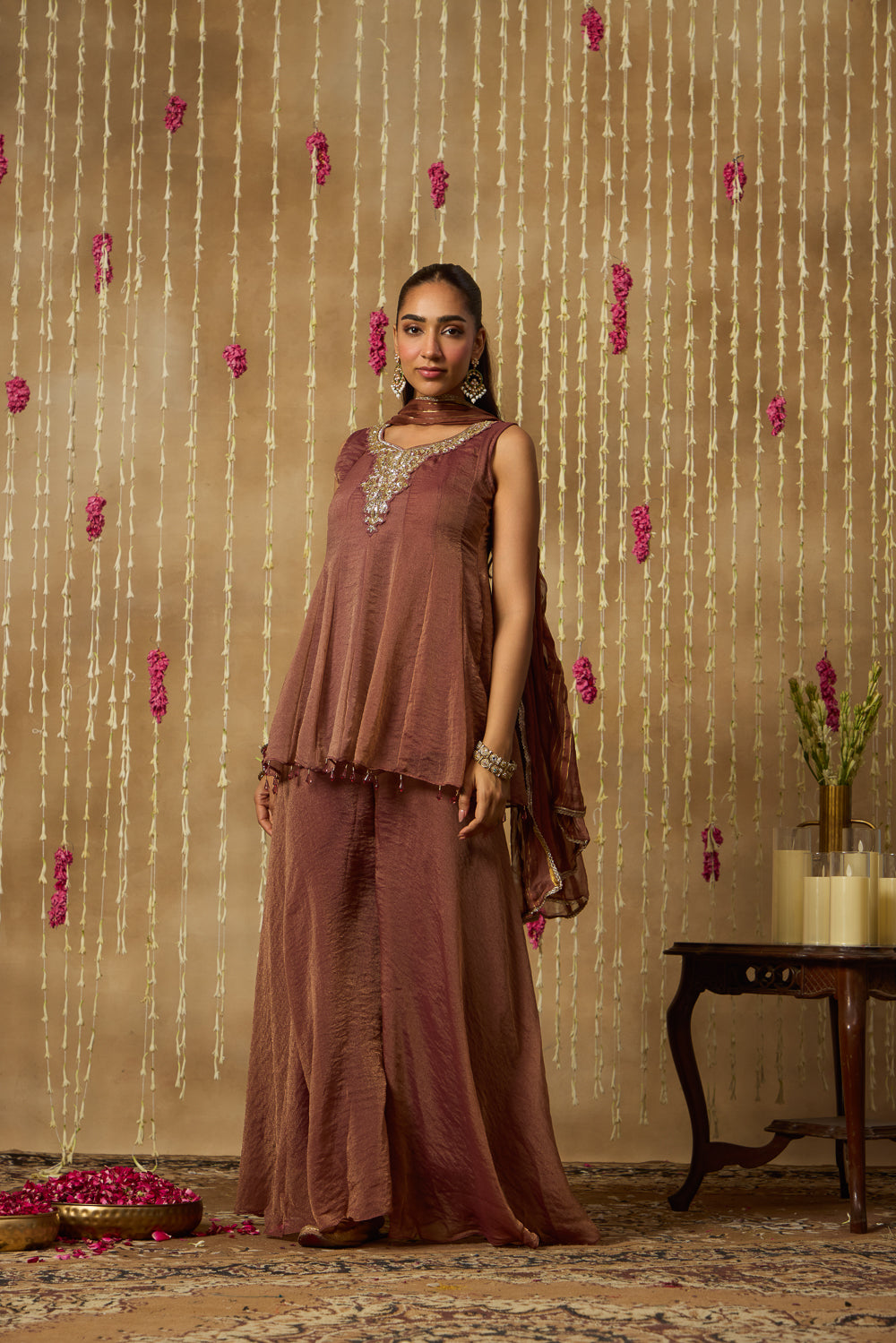 Jhoom Rustic Copper Kurta Set
