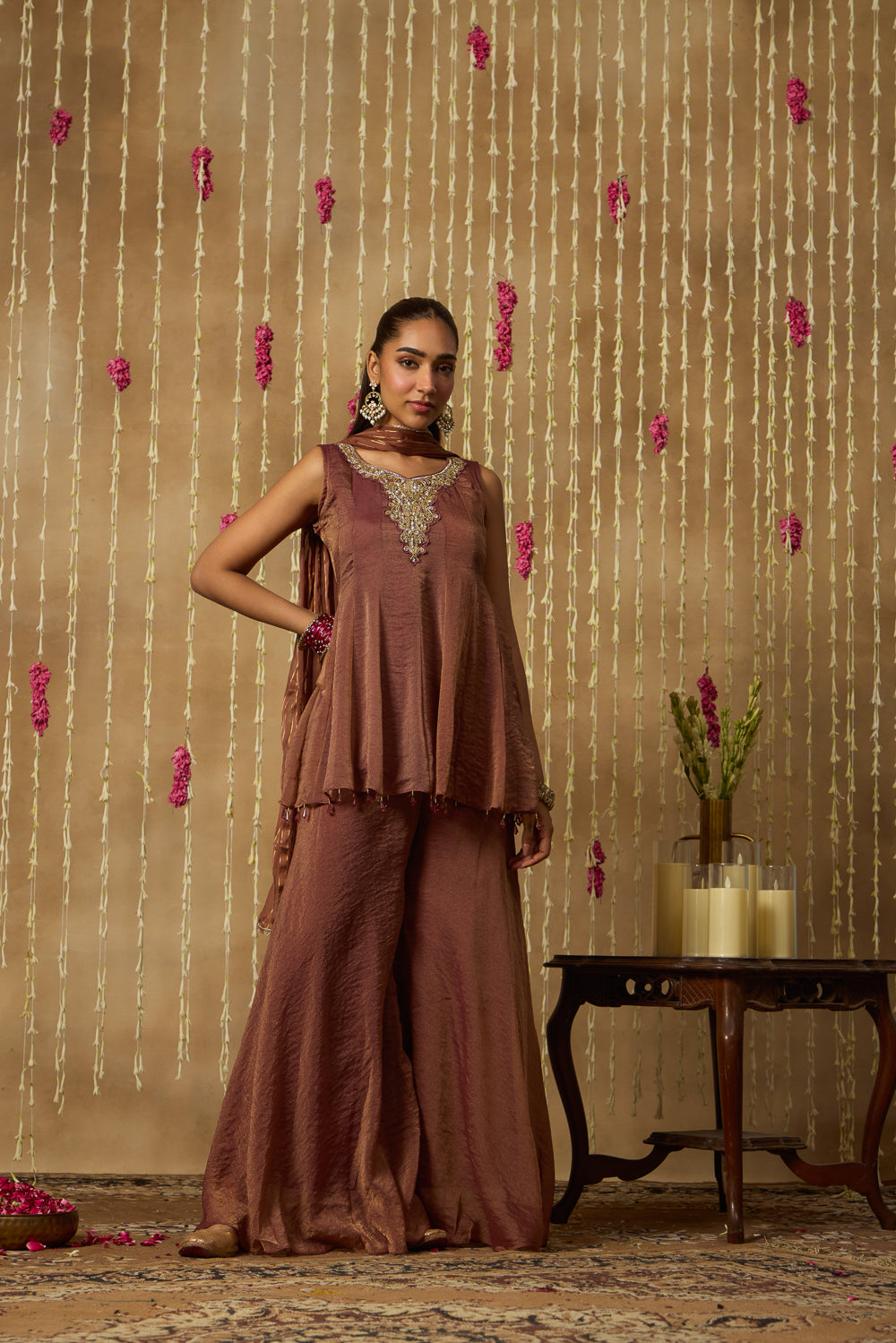 Jhoom Rustic Copper Kurta Set