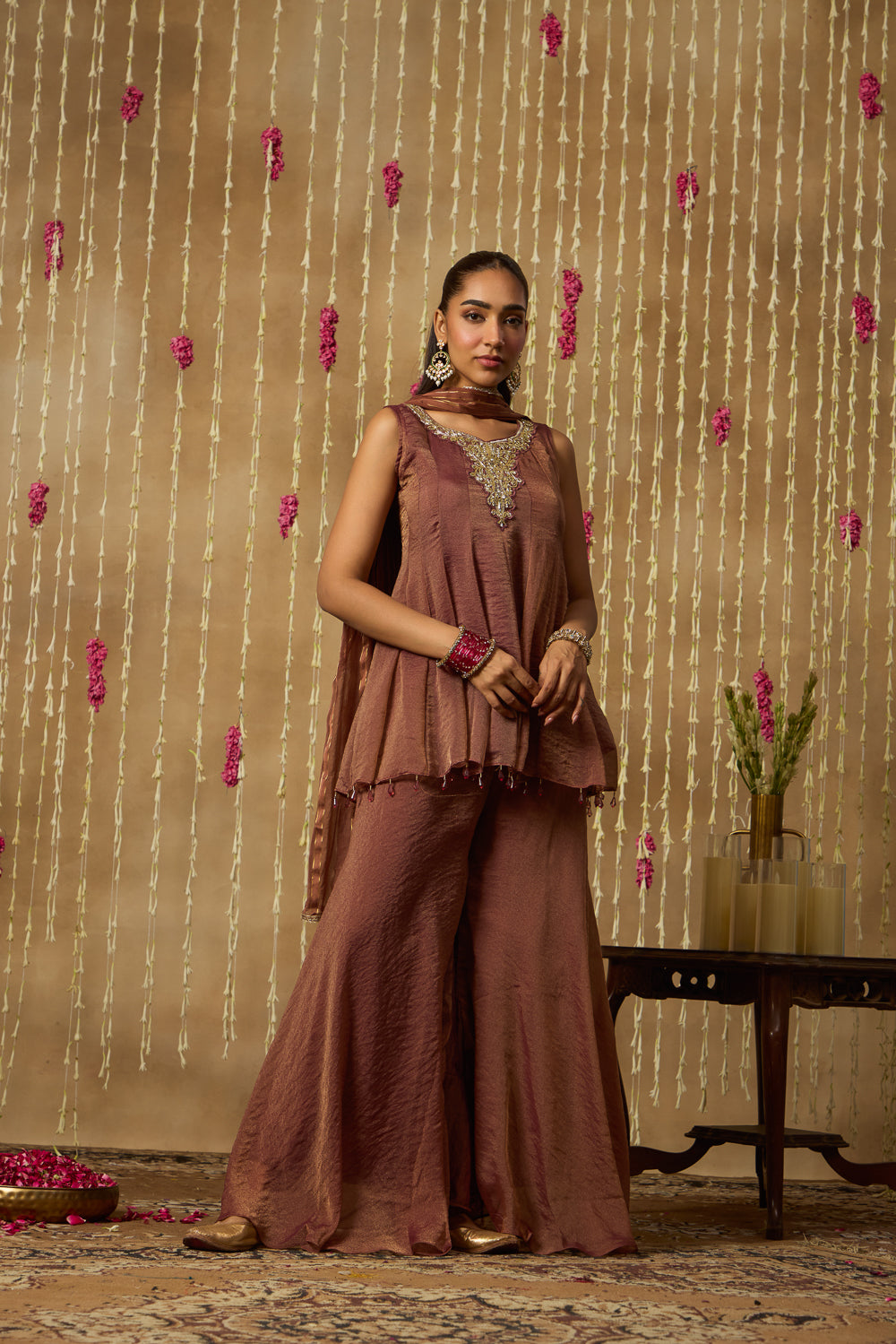 Jhoom Rustic Copper Kurta Set