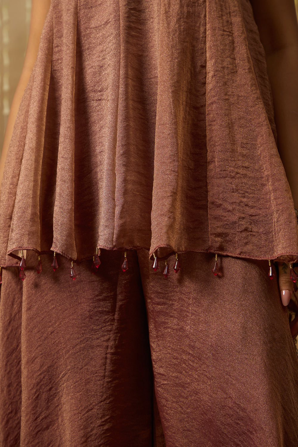 Jhoom Rustic Copper Kurta Set