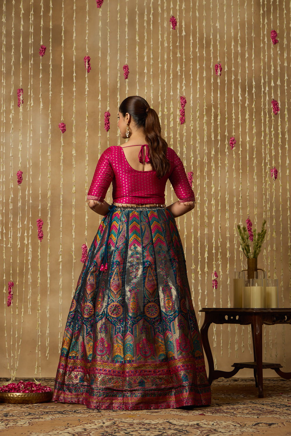 Jhoom Ajrakh Multi Lehenga Set