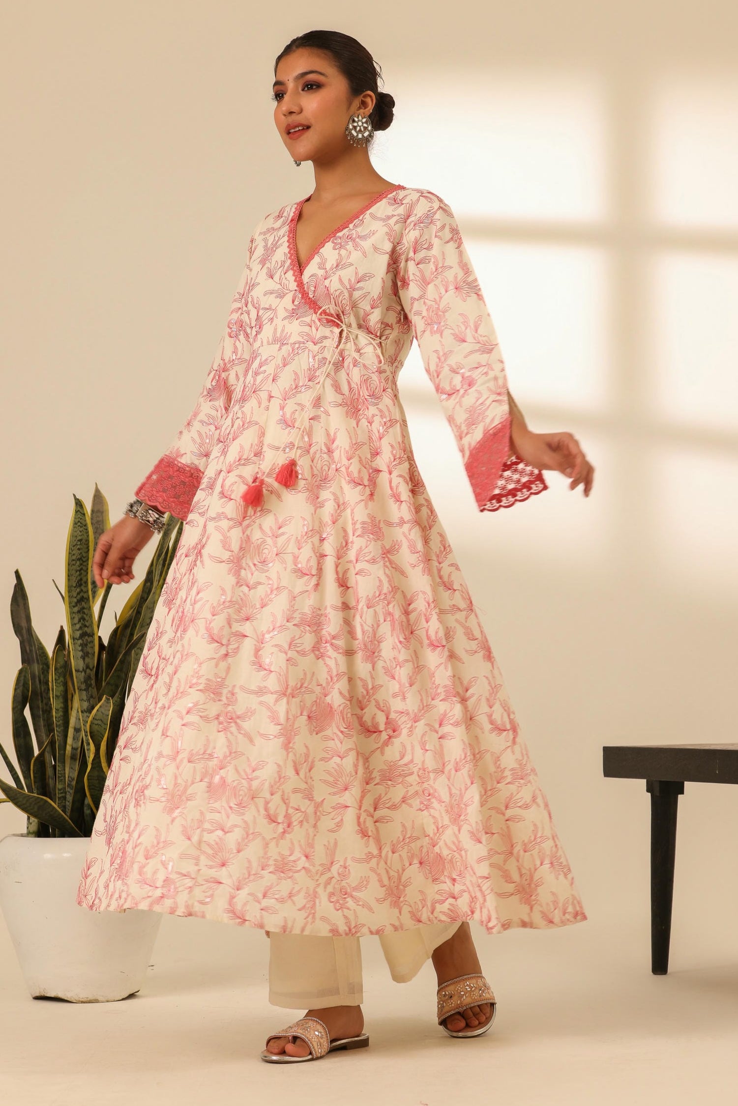 Rangrez Fuchsia Glow Embroidered Anarkali