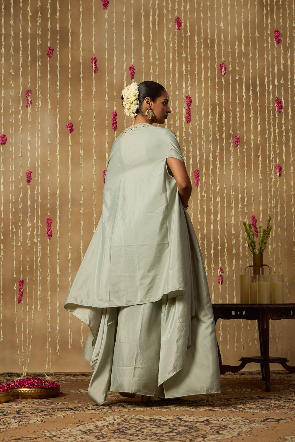 Jhoom Dusty Mint Drape Set