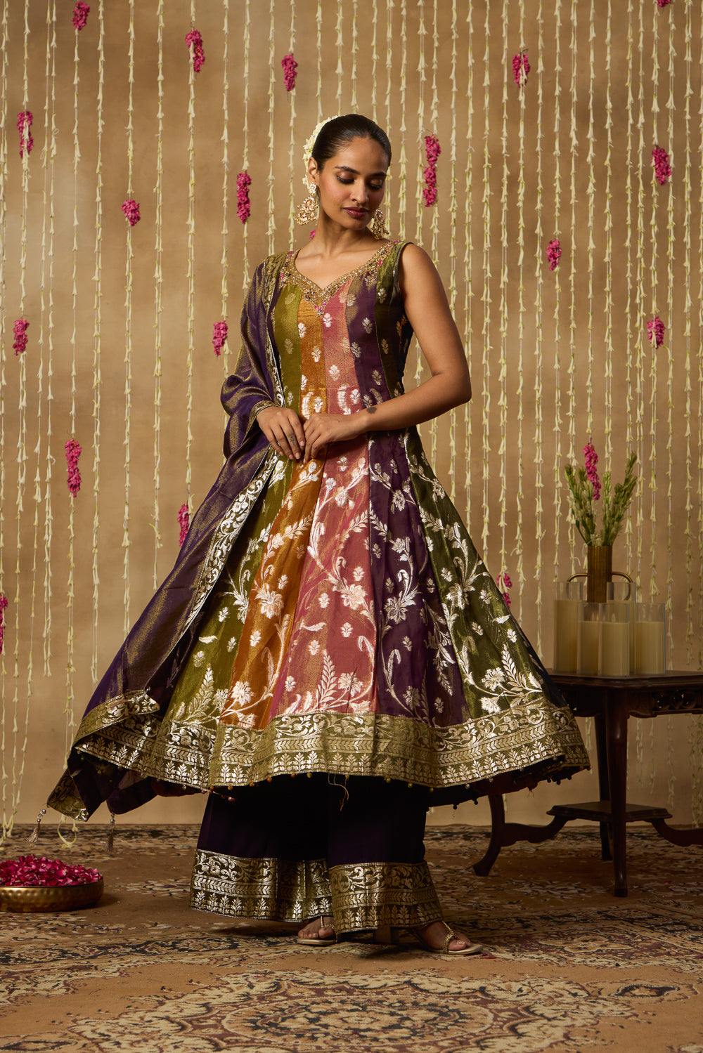 Jhoom Multi Bloom Anarkali Set
