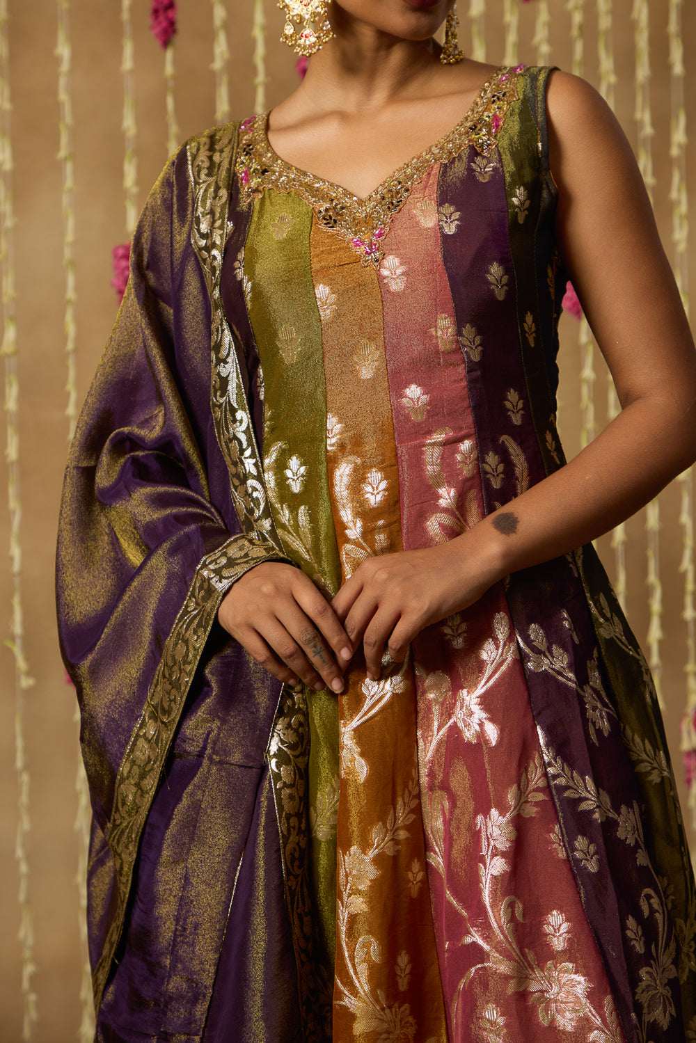Jhoom Multi Bloom Anarkali Set