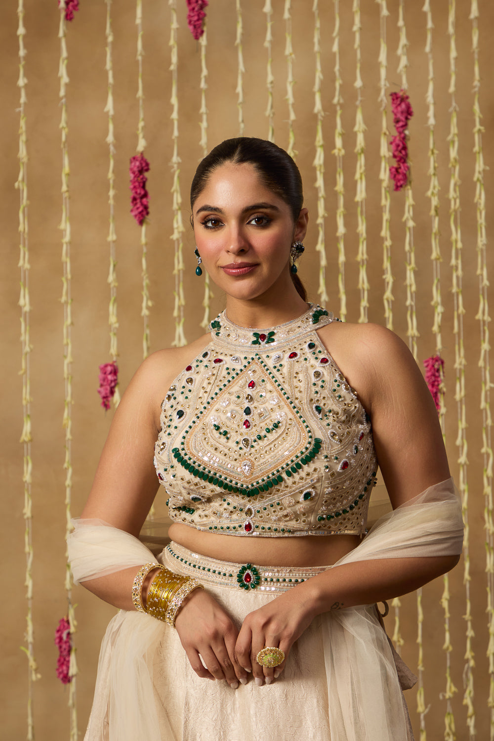 Jhoom Ivory Jewel Lehenga Set